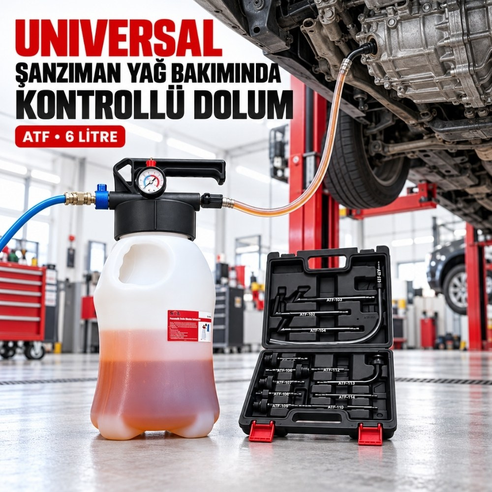 UNIVERSAL Havalı Şanzıman Yağ Değişim Pompası ATF 6 Litre