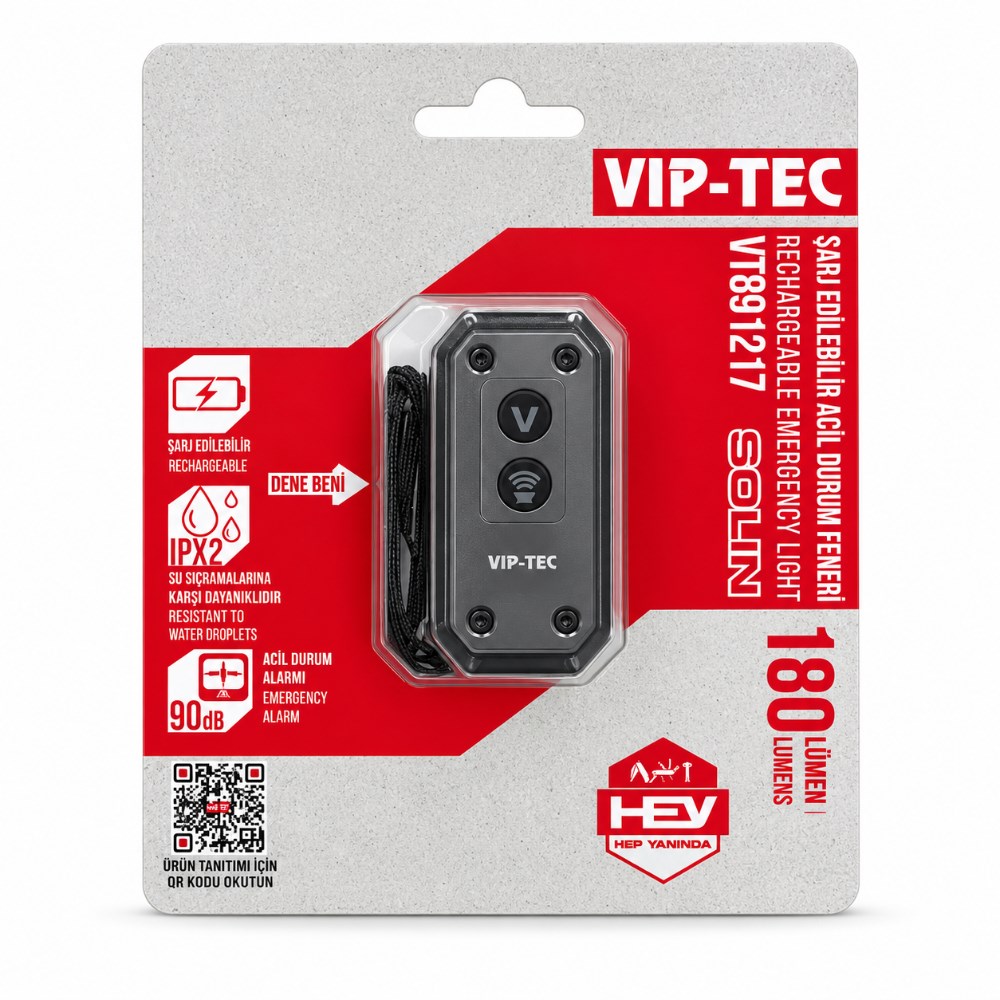 VIP-TEC Şarj Edilebilir Acil Durum Feneri