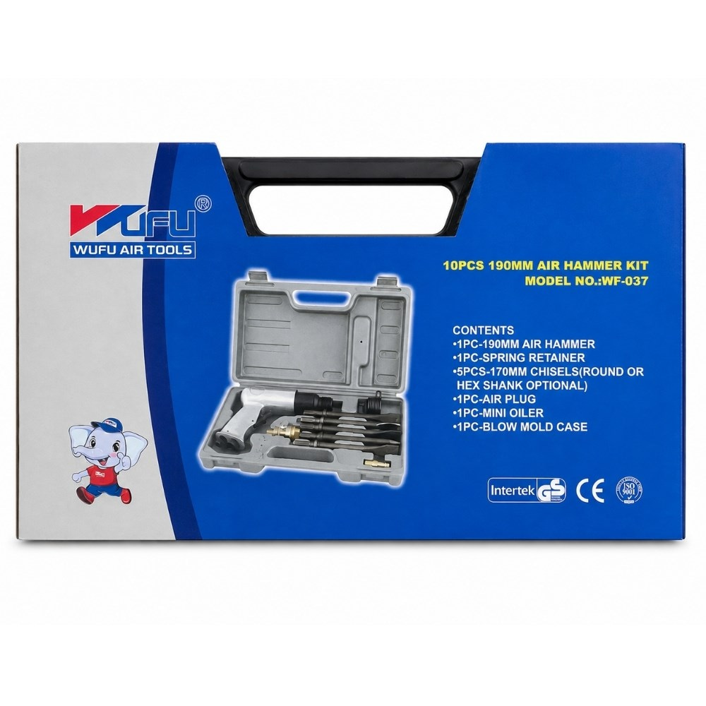 WUFU Havalı Darbeli Keski Kalafat Çekici Seti 190 mm