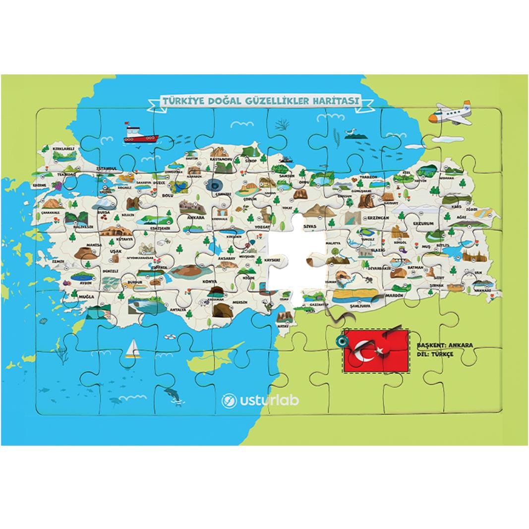 Türkiye Doğal Güzellikler Haritası Yapbozu