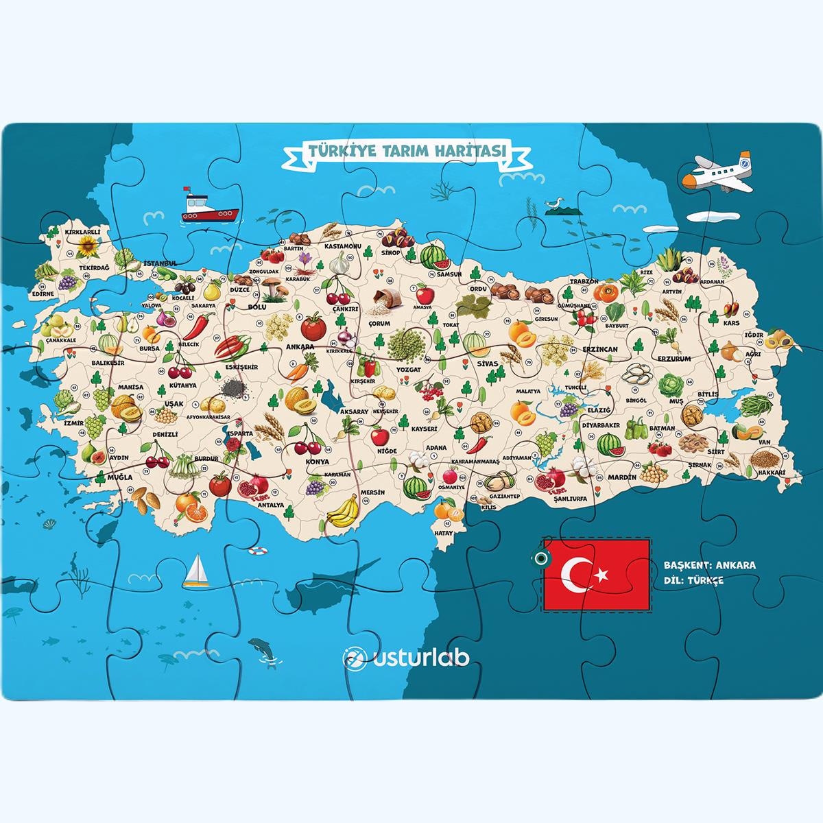 Türkiye Tarım Haritası Yapbozu