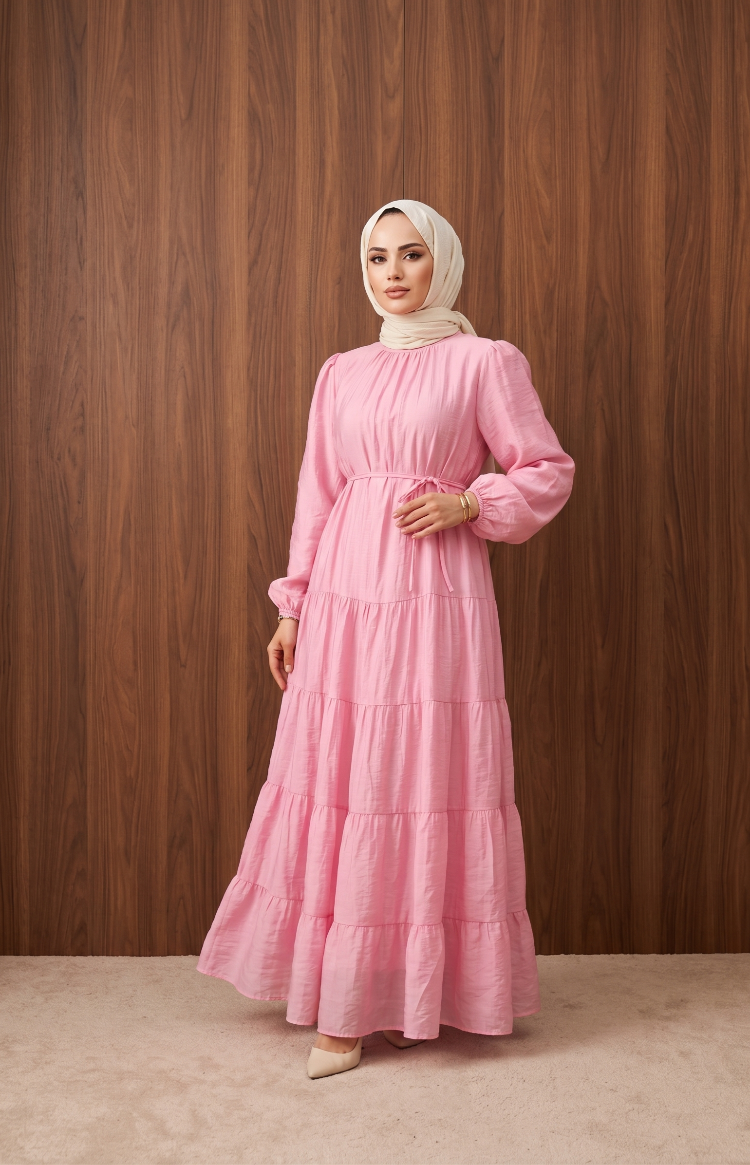 Selen Elbise Pembe
