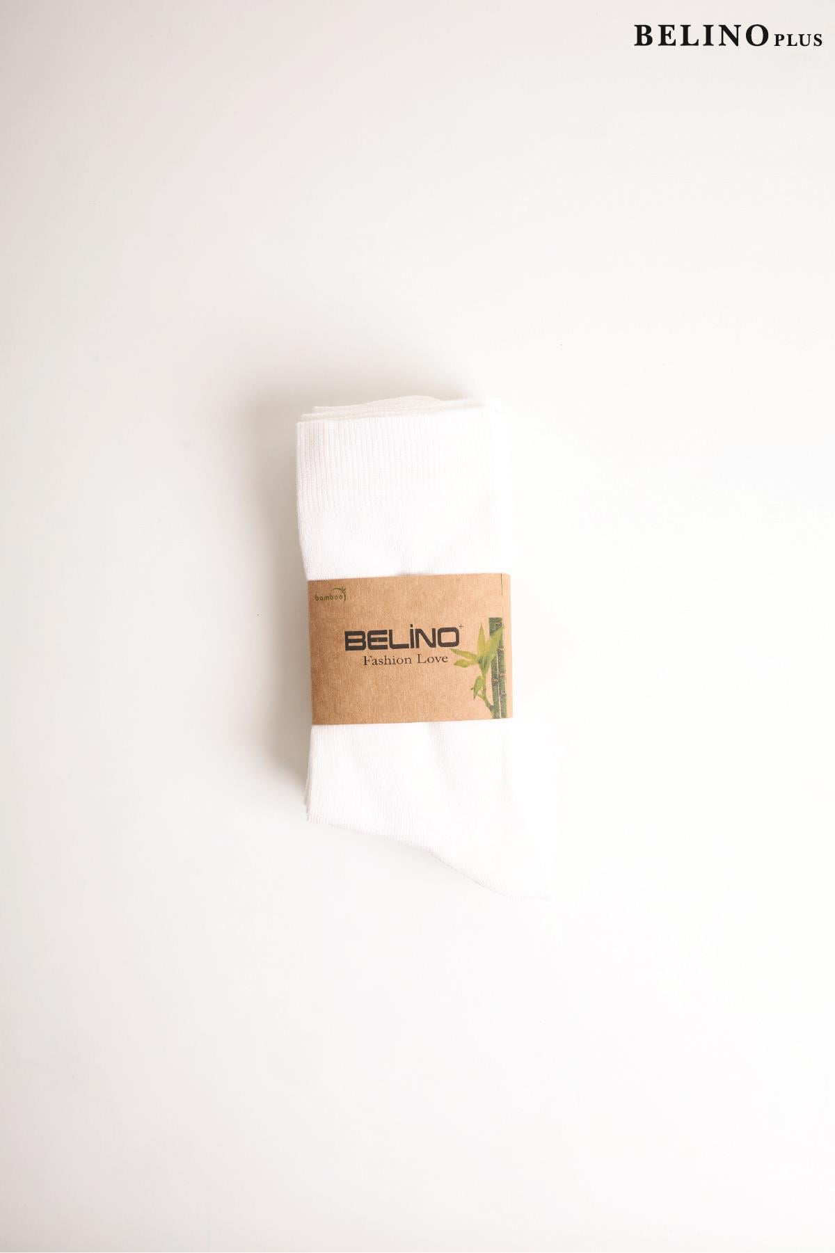 Beyaz Organic Bambu 4 'lü Paket Dikişsiz Kadın Çorabı