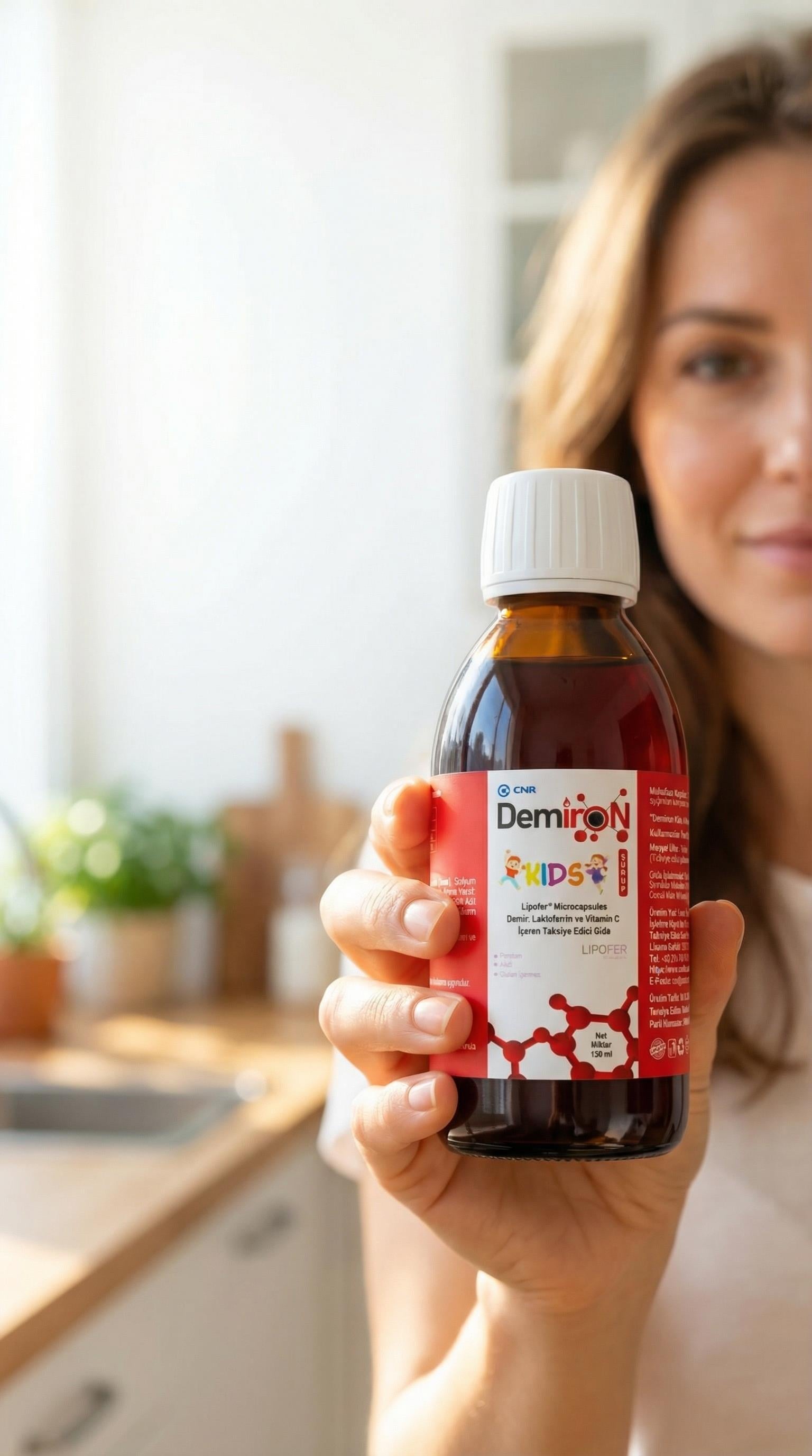 Demiron Kids Demir, Laktoferrin ve Vitamin C İçeren Takviye Edici Gıda 150 Ml Şurup