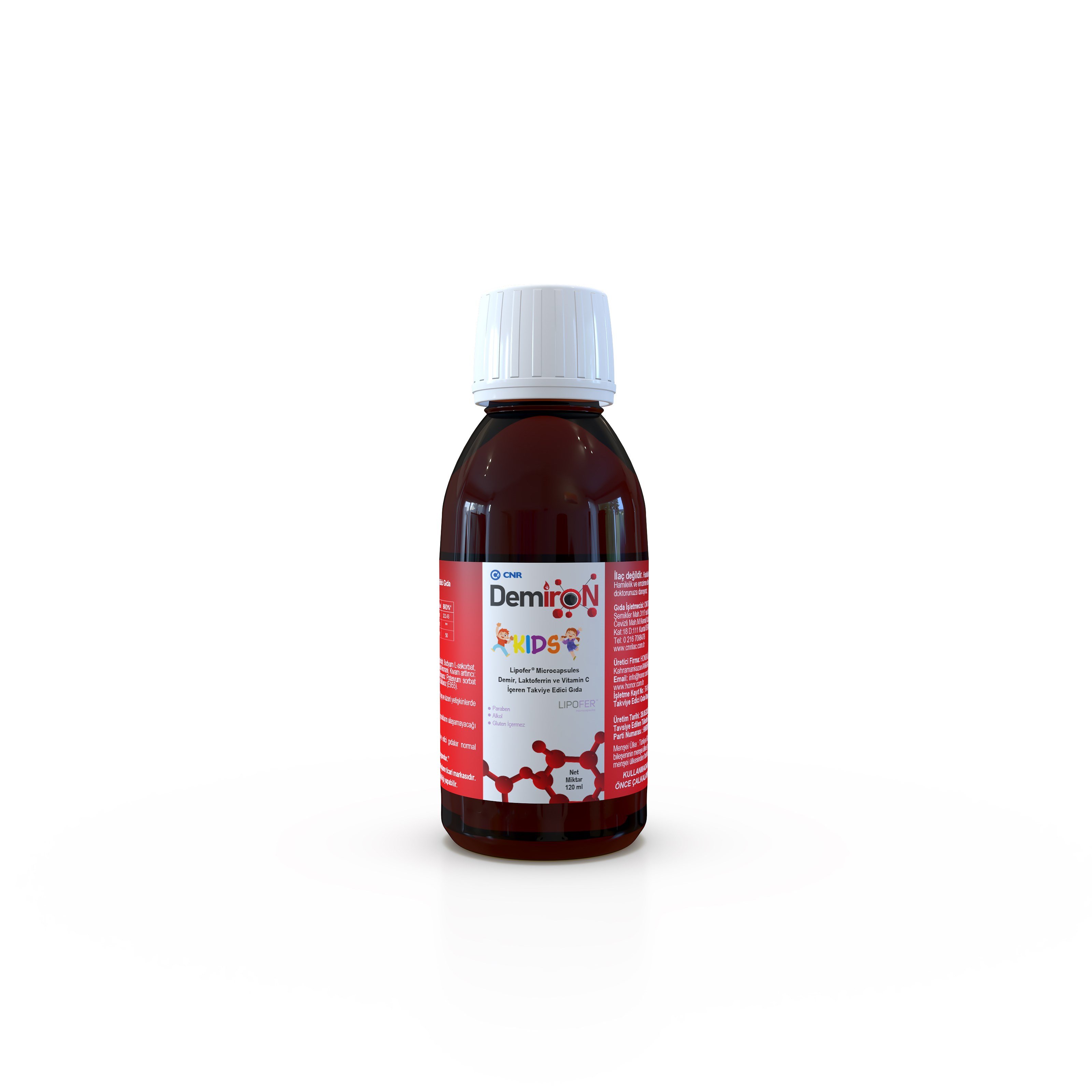 Demiron Kids Demir, Laktoferrin ve Vitamin C İçeren Takviye Edici Gıda 120 Ml