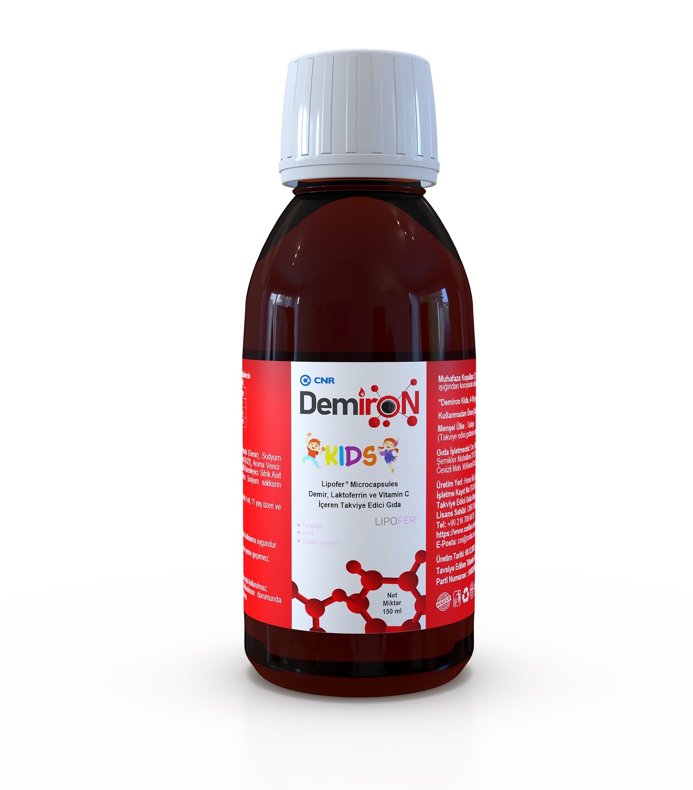 Demiron Kids Demir, Laktoferrin ve Vitamin C İçeren Takviye Edici Gıda 150 Ml
