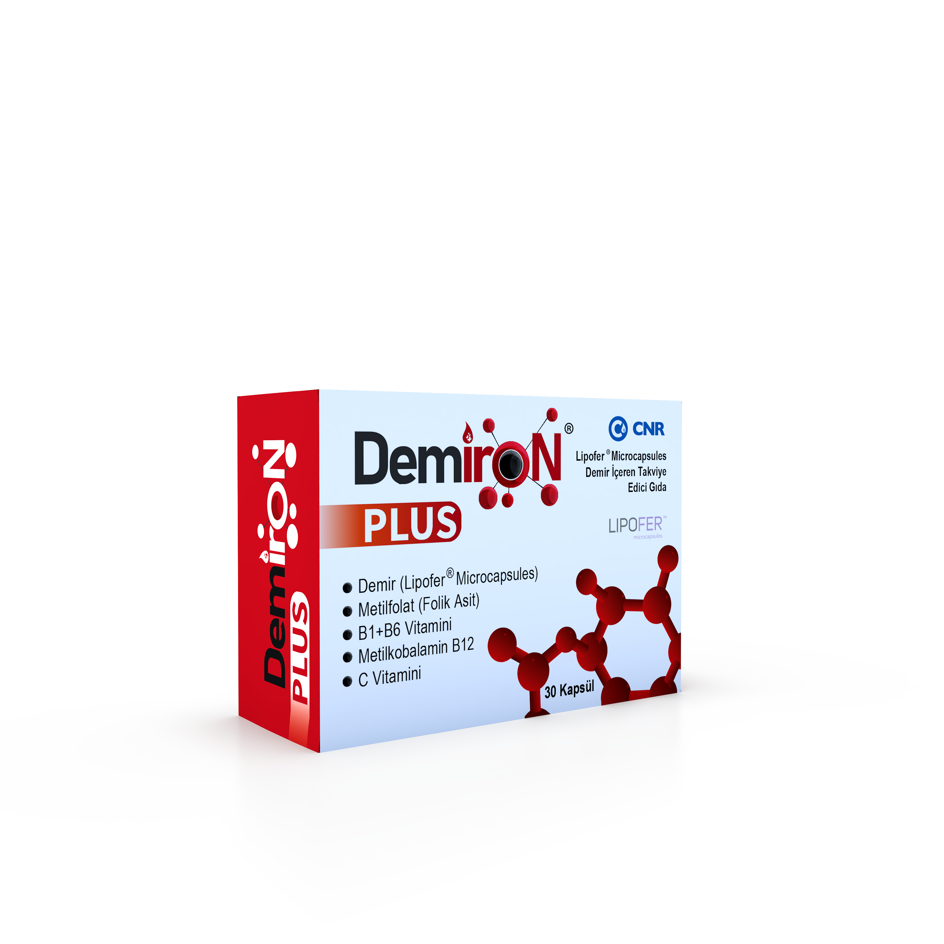 Demiron Plus Demir İçeren takviye Edici Gıda 30 Kapsül