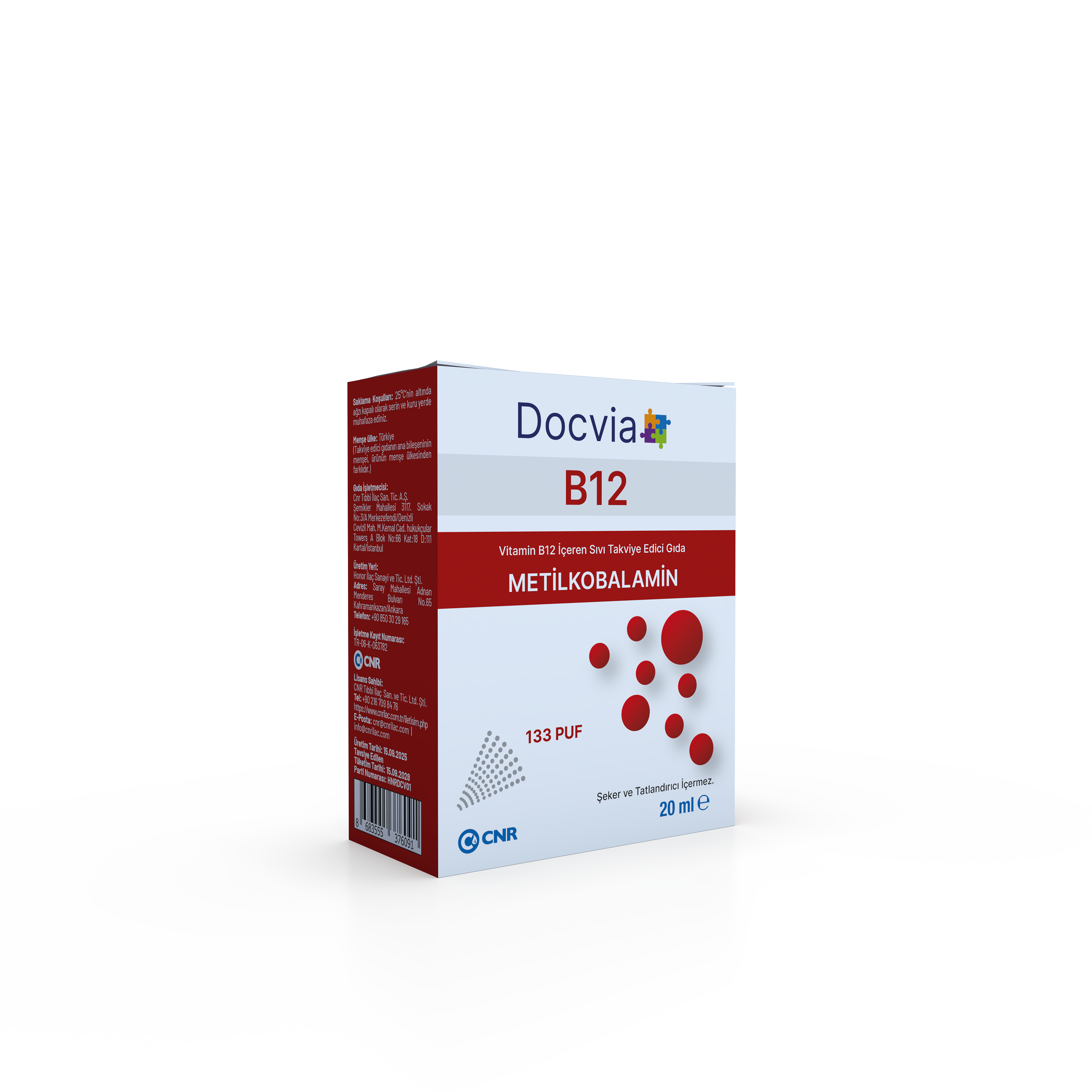 DOCVİA B12 Vitamin B12 İçeren Sıvı Takviye Edici Gıda