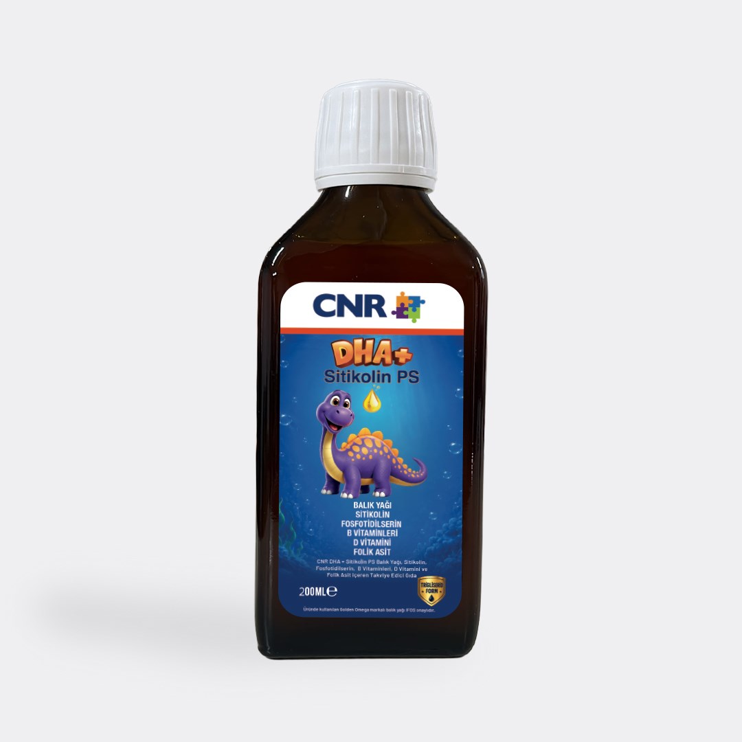 Smart UP DHA+ Omega 3, Sitikolin, Fosfotidilserin ve Vitamin B12 İçeren Sıvı Takviye Edici Gıda 200 Ml Şurup
