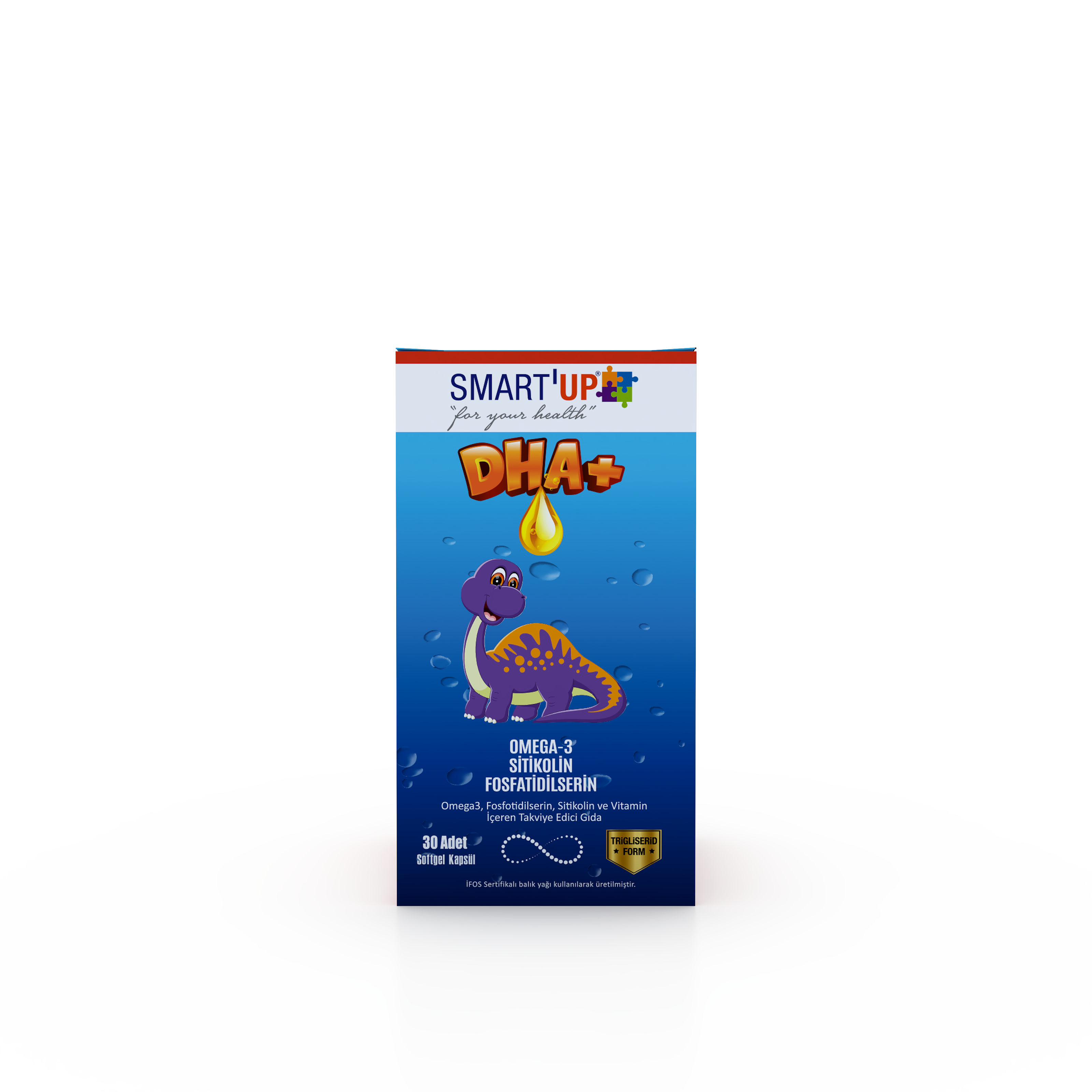 Smart UP DHA+ Omega3, Fosfotidilserin, Sitikolin ve Vitamin İçeren Takviye Edici Gıda 30 Softjel Kapsül
