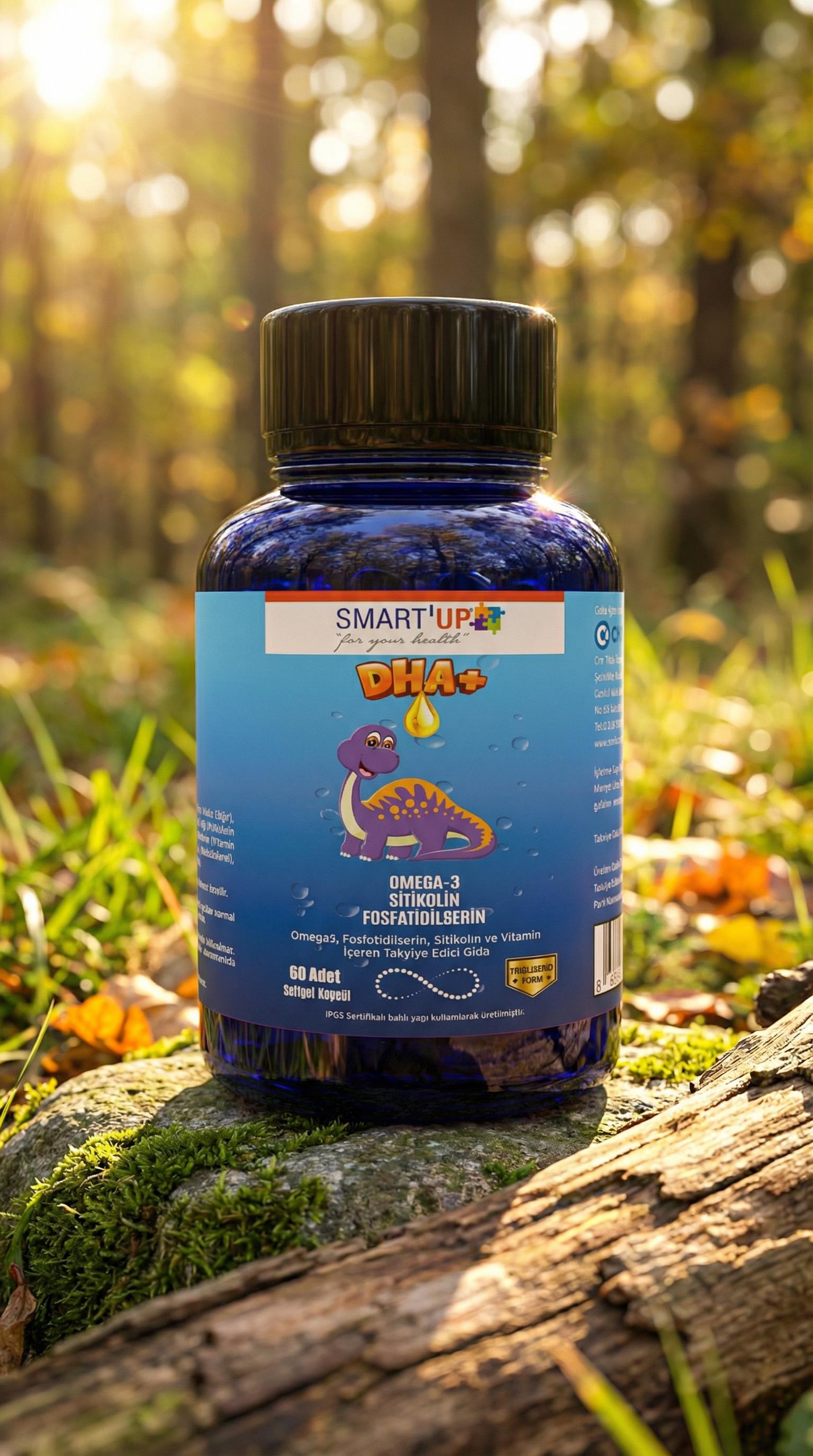 Smart UP DHA+ Omega3, Fosfotidilserin, Sitikolin ve Vitamin İçeren Takviye Edici Gıda 60 Softjel Kapsül