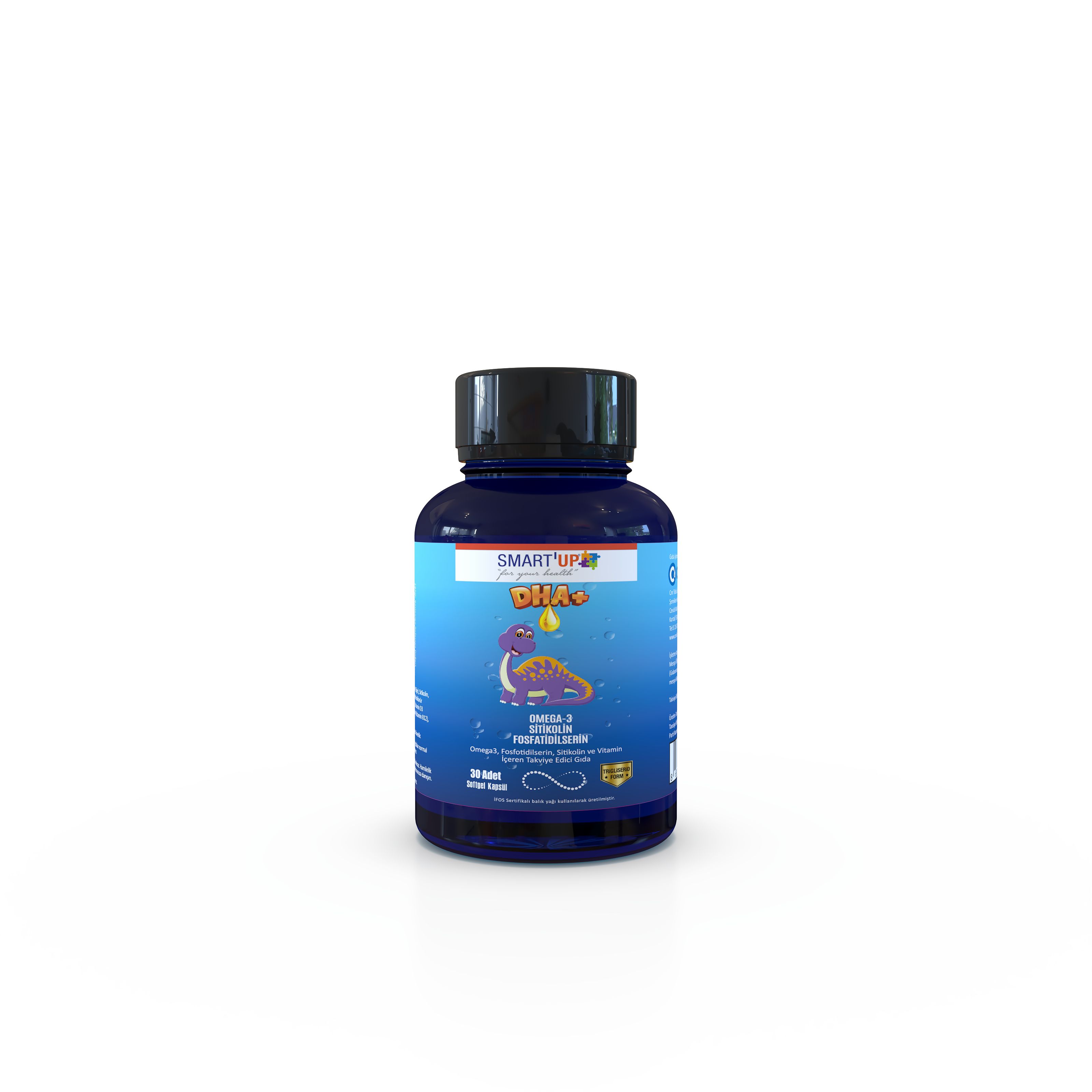 Smart UP DHA+ Omega3, Fosfotidilserin, Sitikolin ve Vitamin İçeren Takviye Edici Gıda 30 Softjel Kapsül