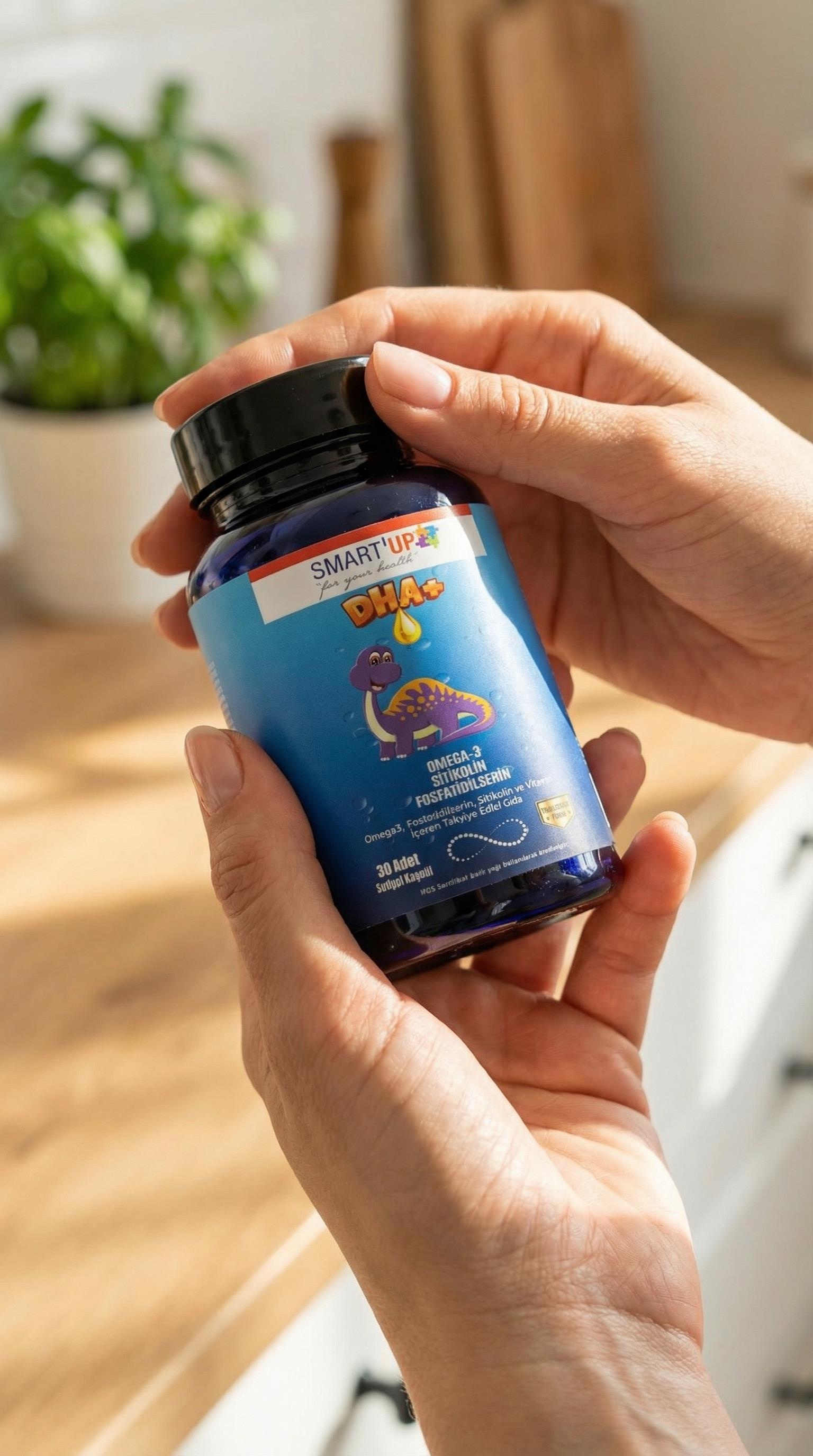 Smart UP DHA+ Omega3, Fosfotidilserin, Sitikolin ve Vitamin İçeren Takviye Edici Gıda 30 Softjel Kapsül