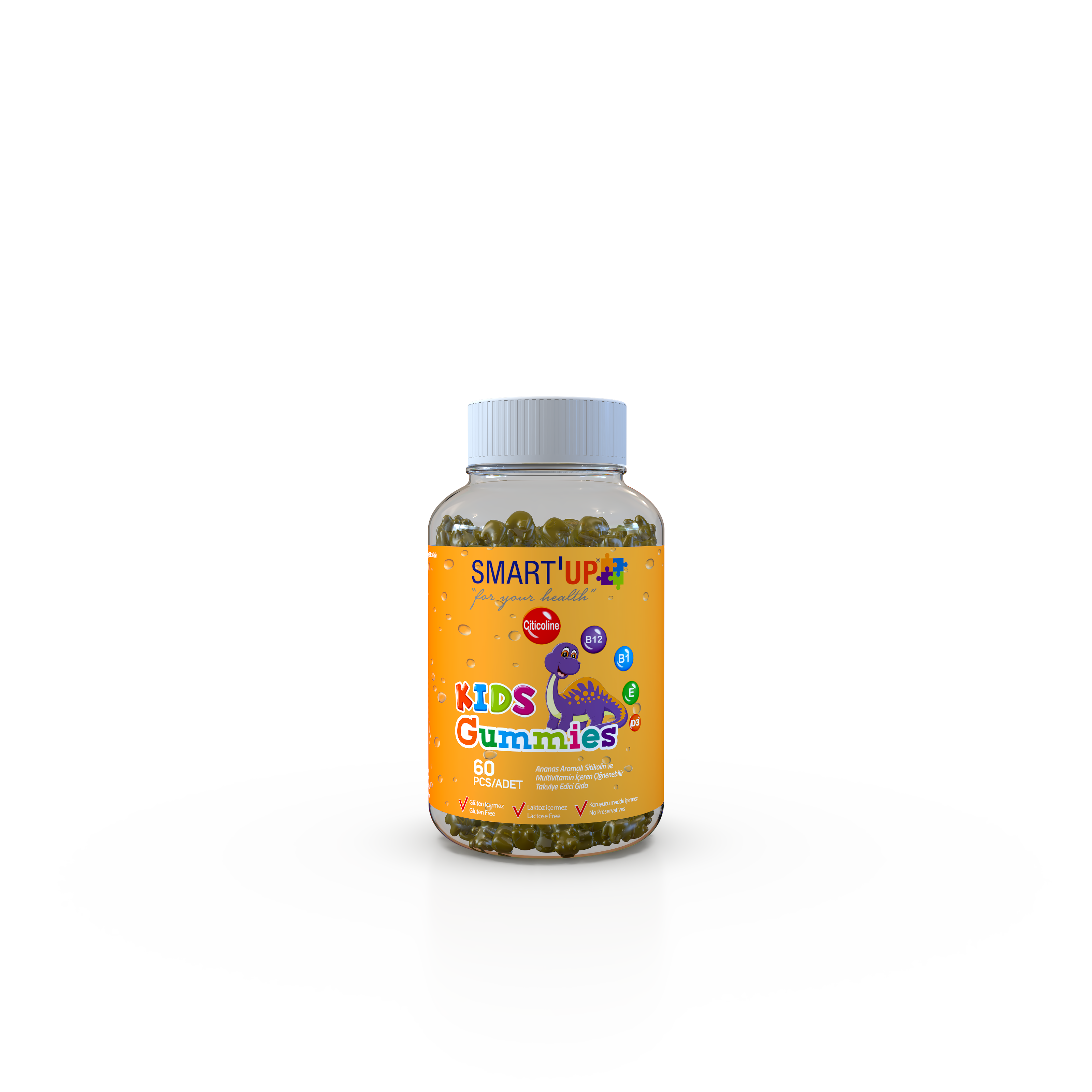 Smart UP KIDS GUMMIES Sitikolin ve Multivitamin İçeren Takviye Edici Gıda 60 Çiğnenebilir Jel Form