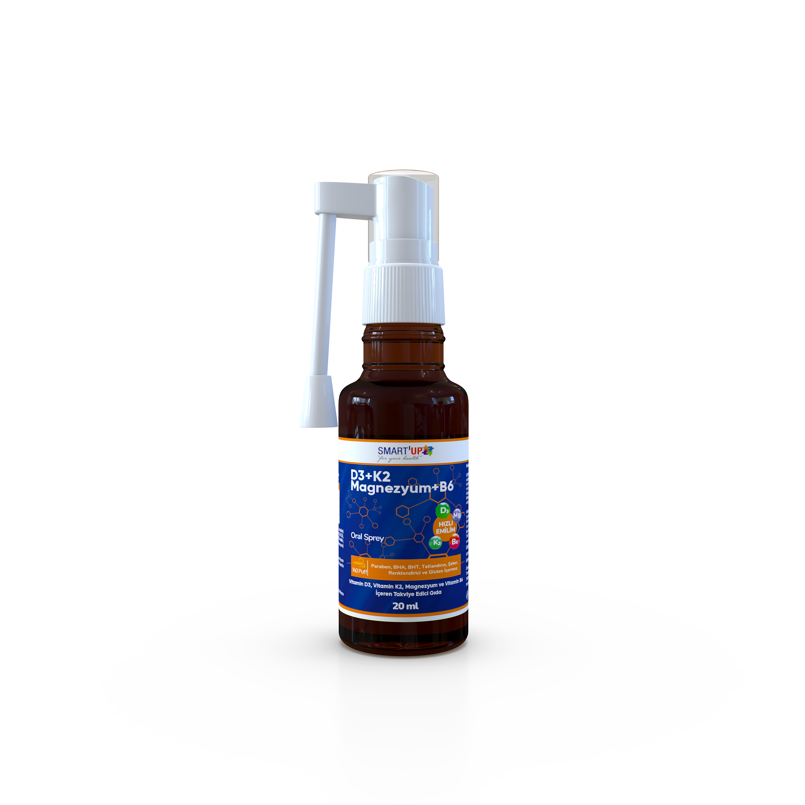 Smart Up Vitamin D3, Vitamin K2, Magnezyum ve Vitamin B6 İçeren Takviye Edici Gıda 20 Ml Damla