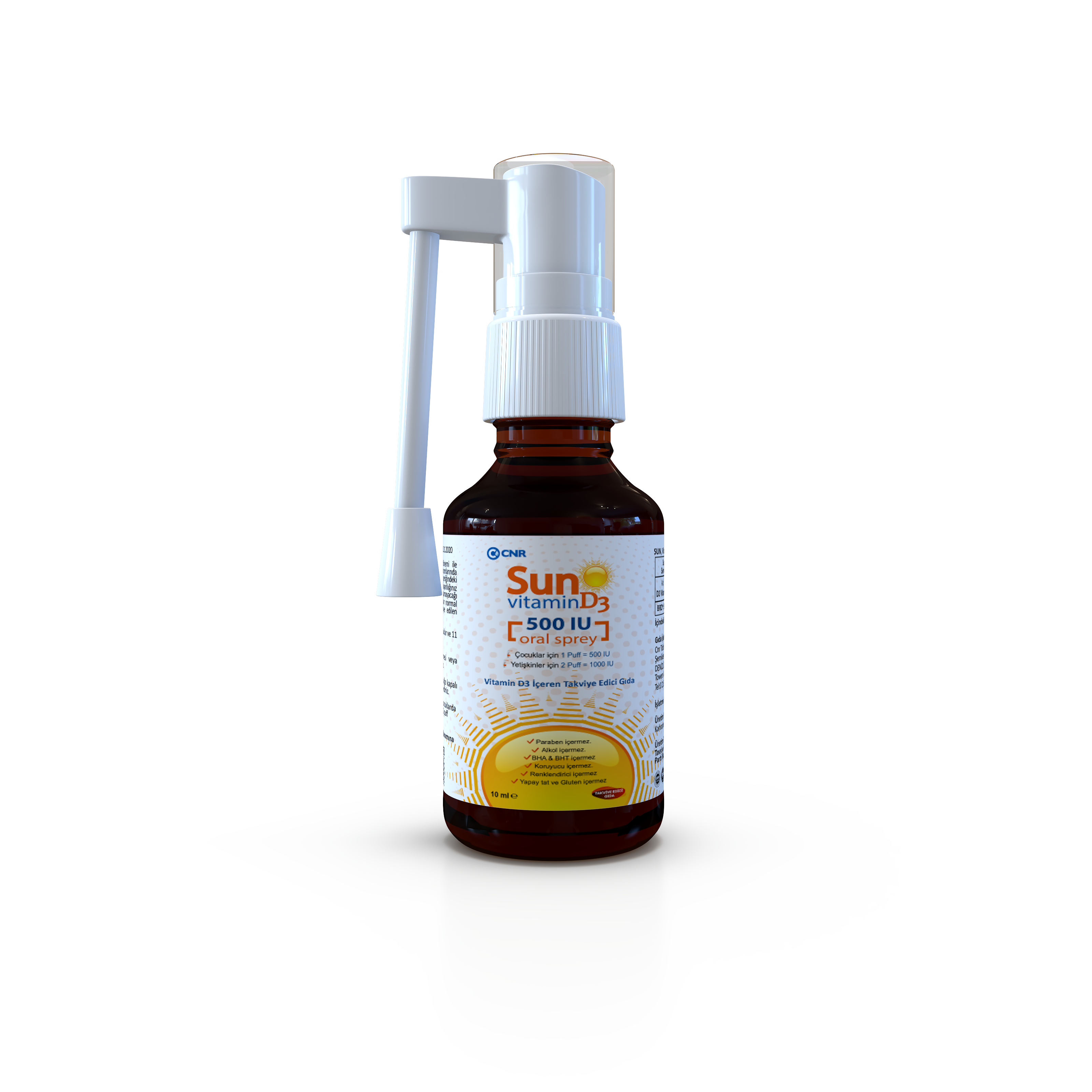 Sun Vitamin D3 İçeren Sprey Takviye Edici Gıda 10 ml