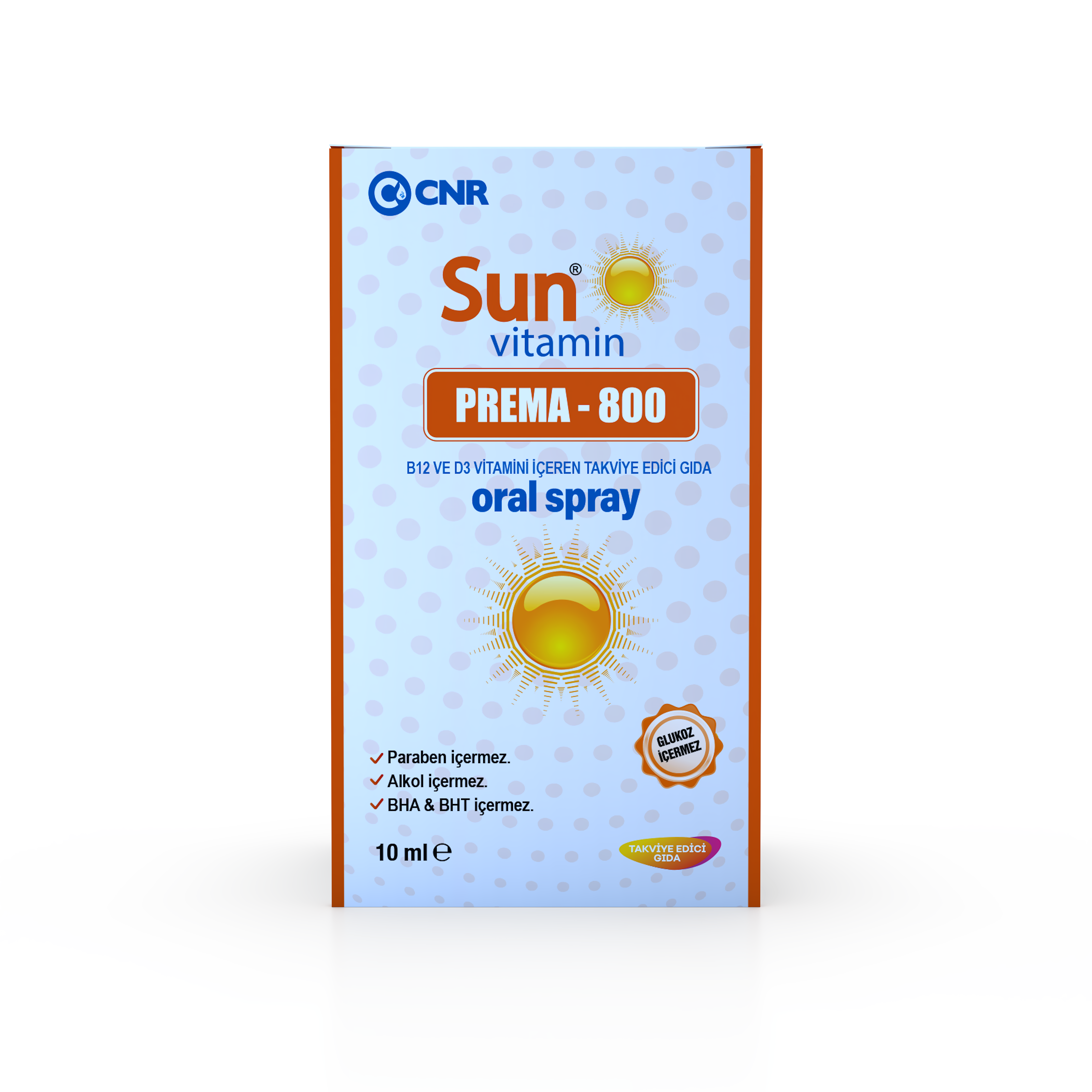 Sun Vitamin PREMA 800, B12 ve D3 Vitamini İçeren Takviye Edici Gıda 10 Ml