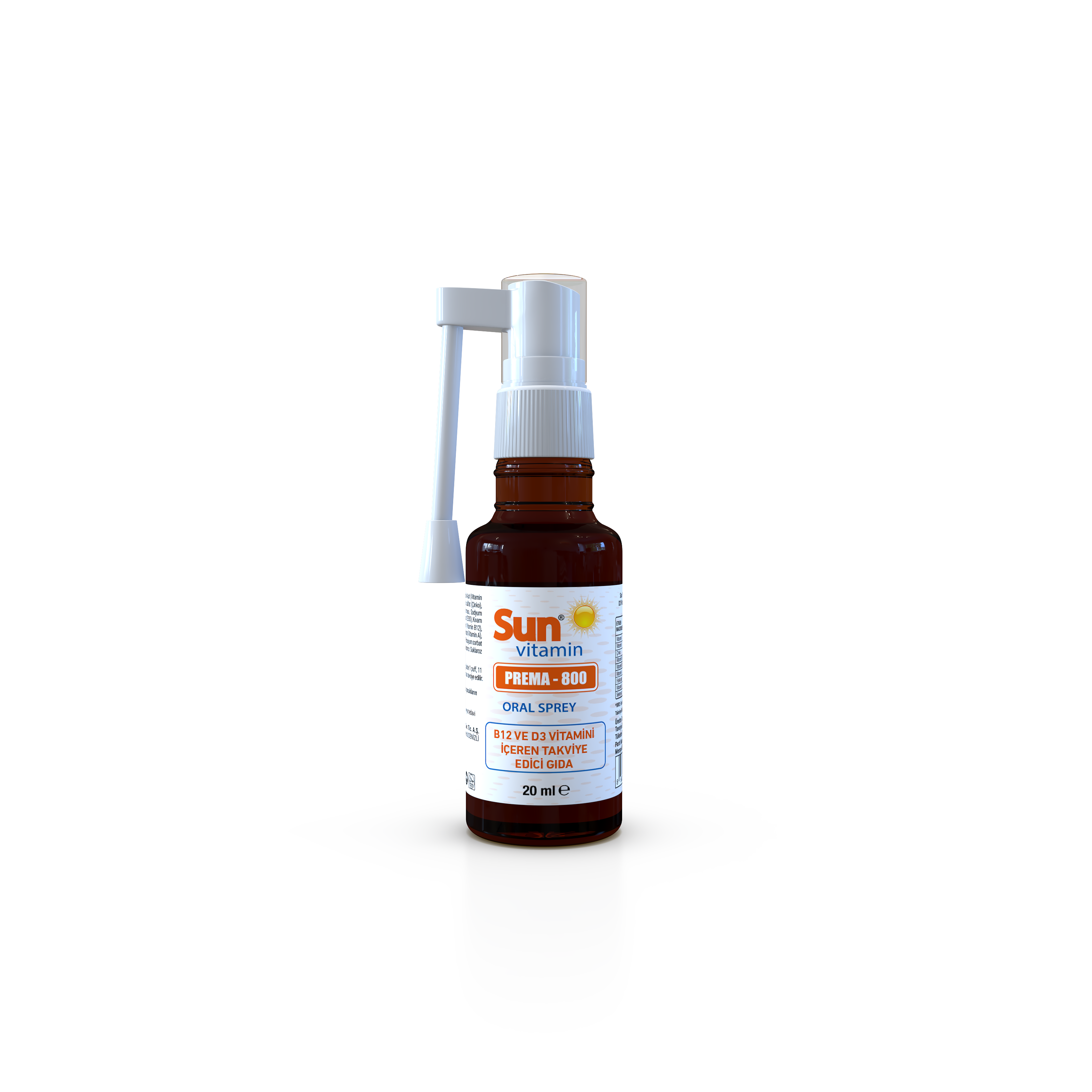 Sun Vitamin PREMA 800, B12 ve D3 Vitamini İçeren Takviye Edici Gıda