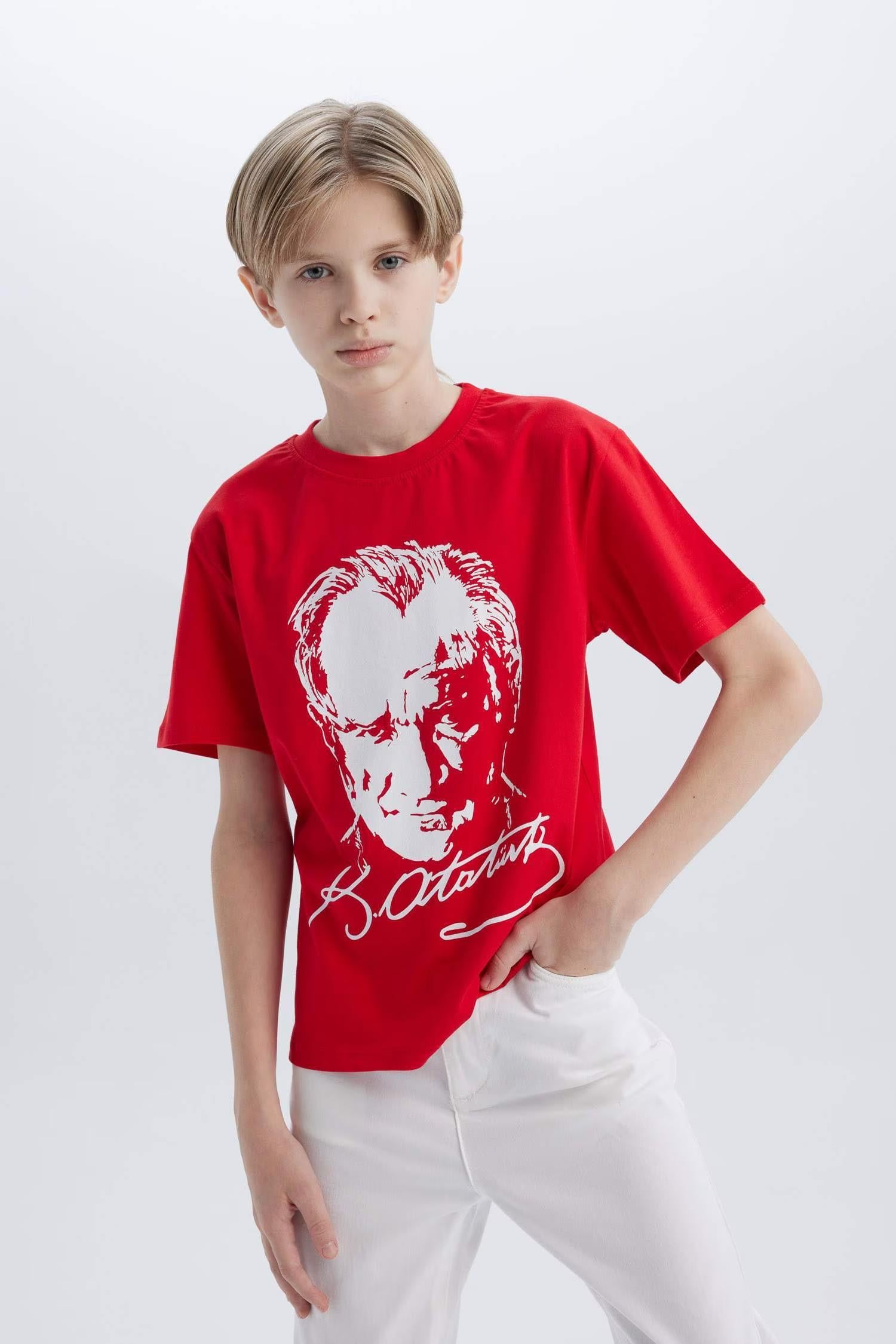 Defacto Erkek Çocuk Kısa Kol T-shirt B6938A8/RD282