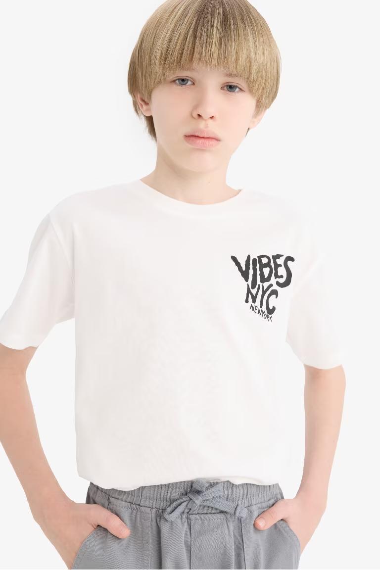 Defacto Erkek Çocuk Kısa Kol T-shirt E6314A8/WT32