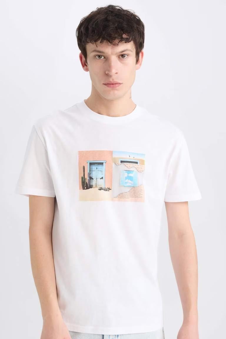 Defacto Erkek  T-shirt E0584AX/WT34