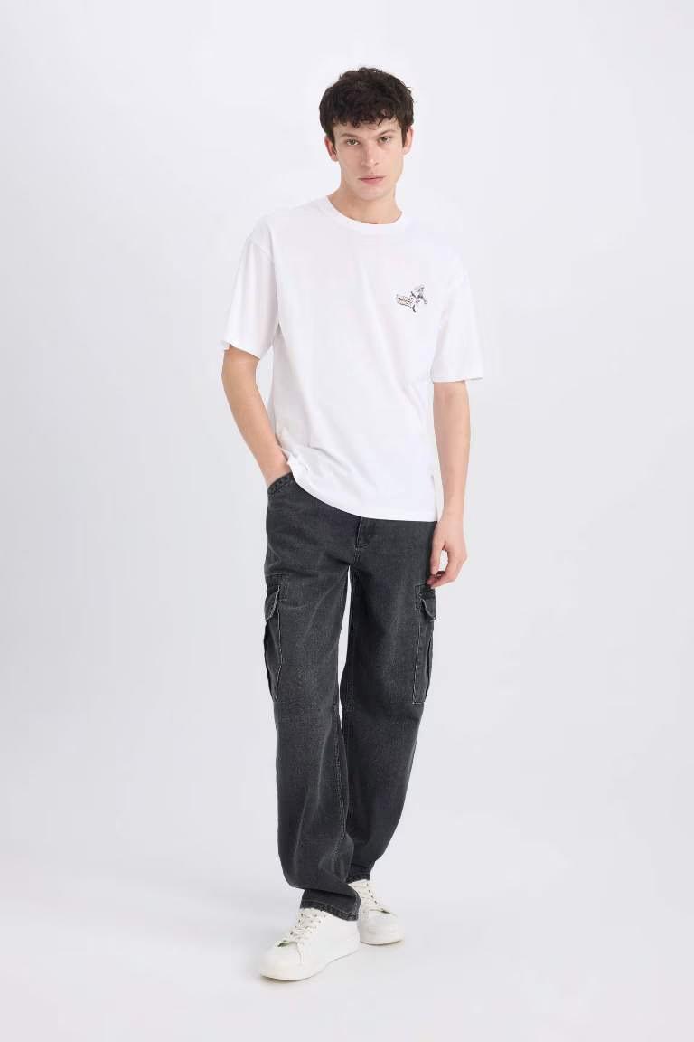 Defacto Erkek  T-shirt E0615AX/WT34