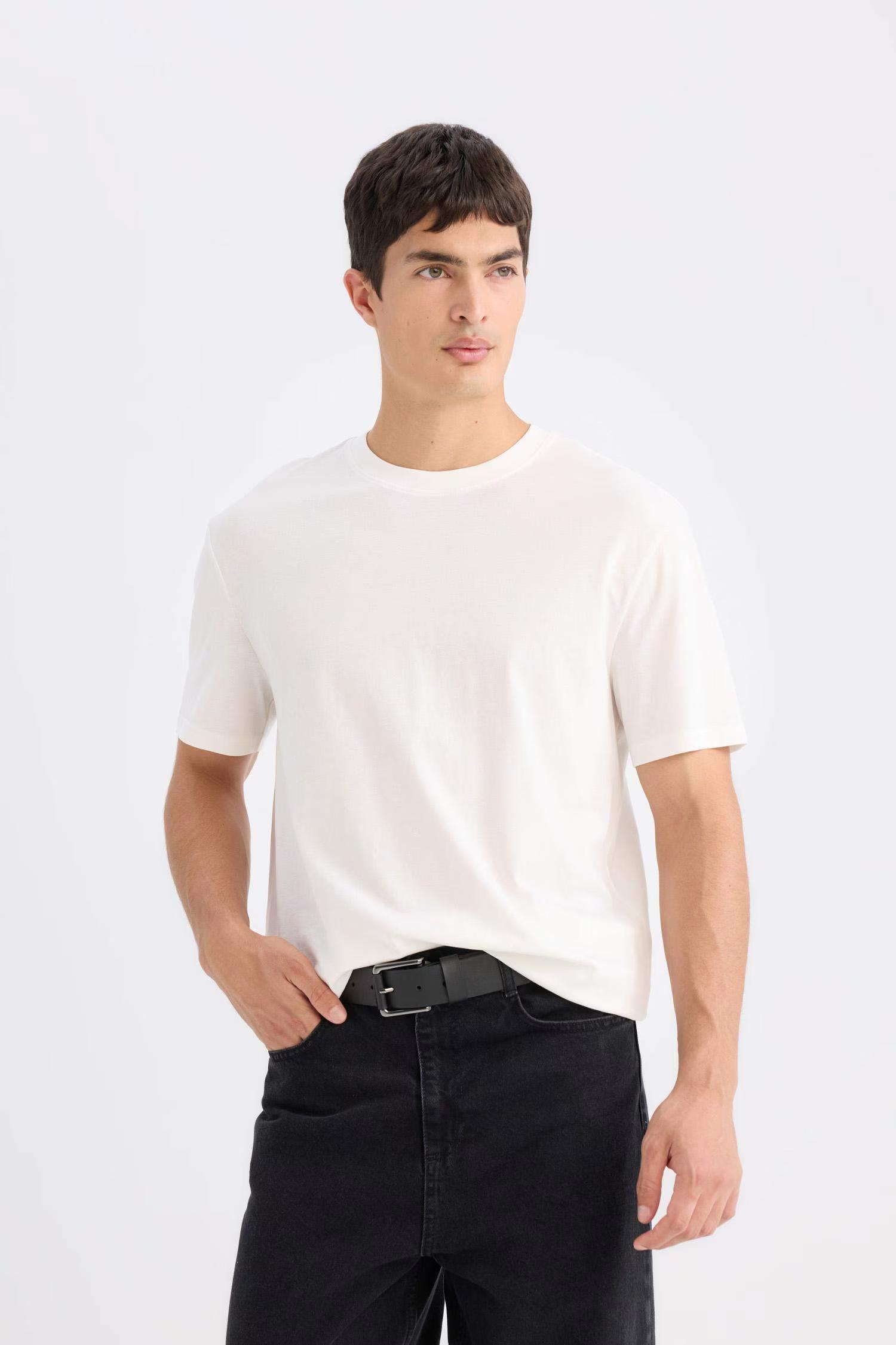 Defacto Erkek  T-shirt V7699AZ/WT32