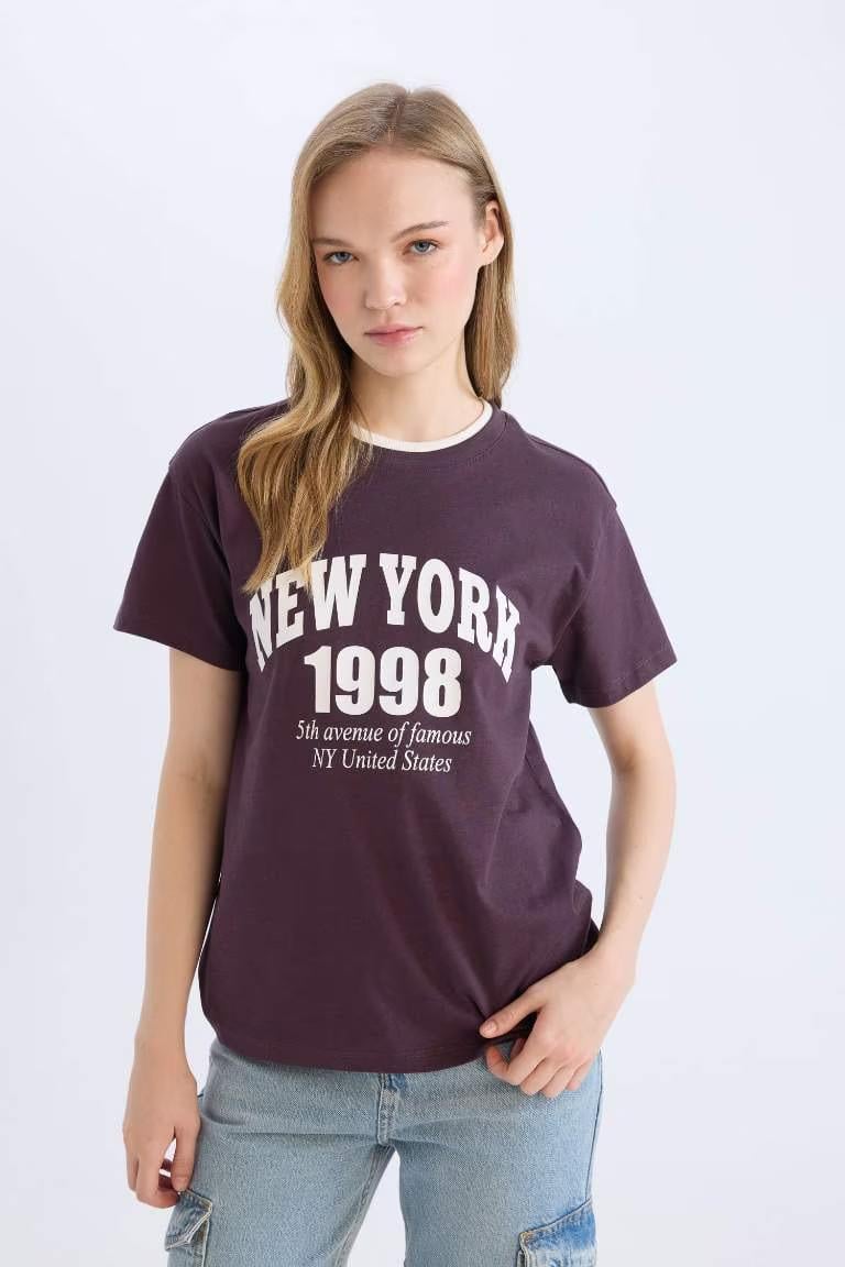 Defacto Kadın Kısa Kol T-shirt D9602AX/PR38