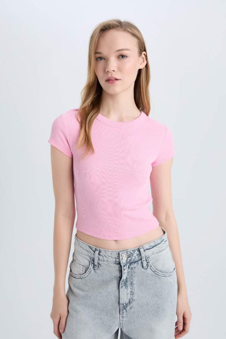Defacto Kadın Kısa Kol T-shirt E0287AX/PN614