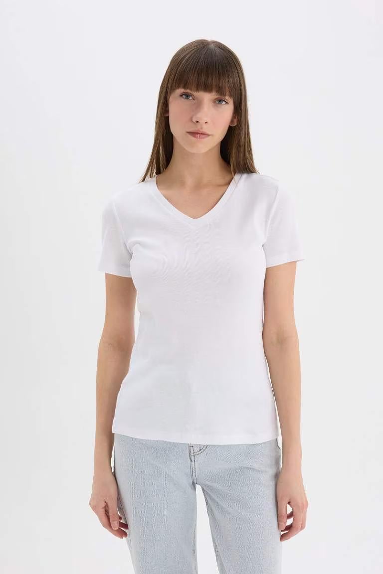 Defacto Kadın Kısa Kol T-shirt I1080AZ/WT34