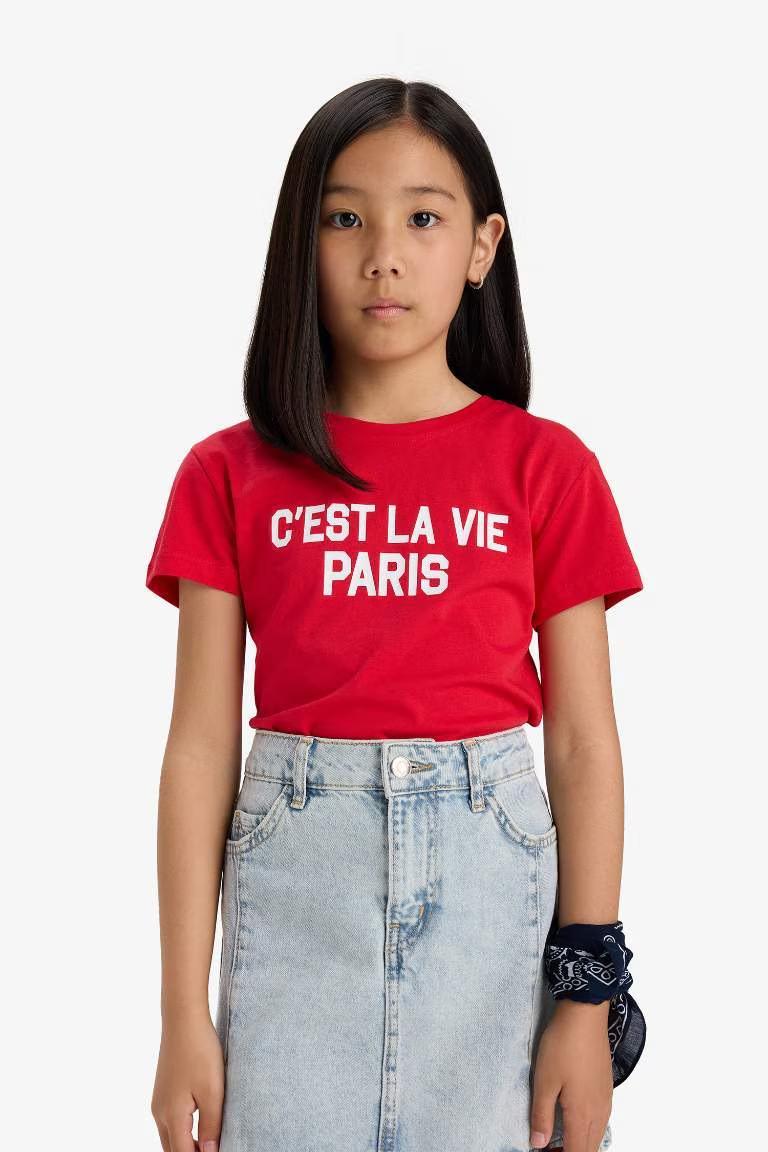 Defacto Kız Çocuk  T-shirt E5894A8/RD282