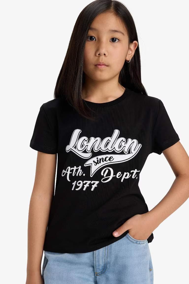 Defacto Kız Çocuk  T-shirt E5898A8/BK81