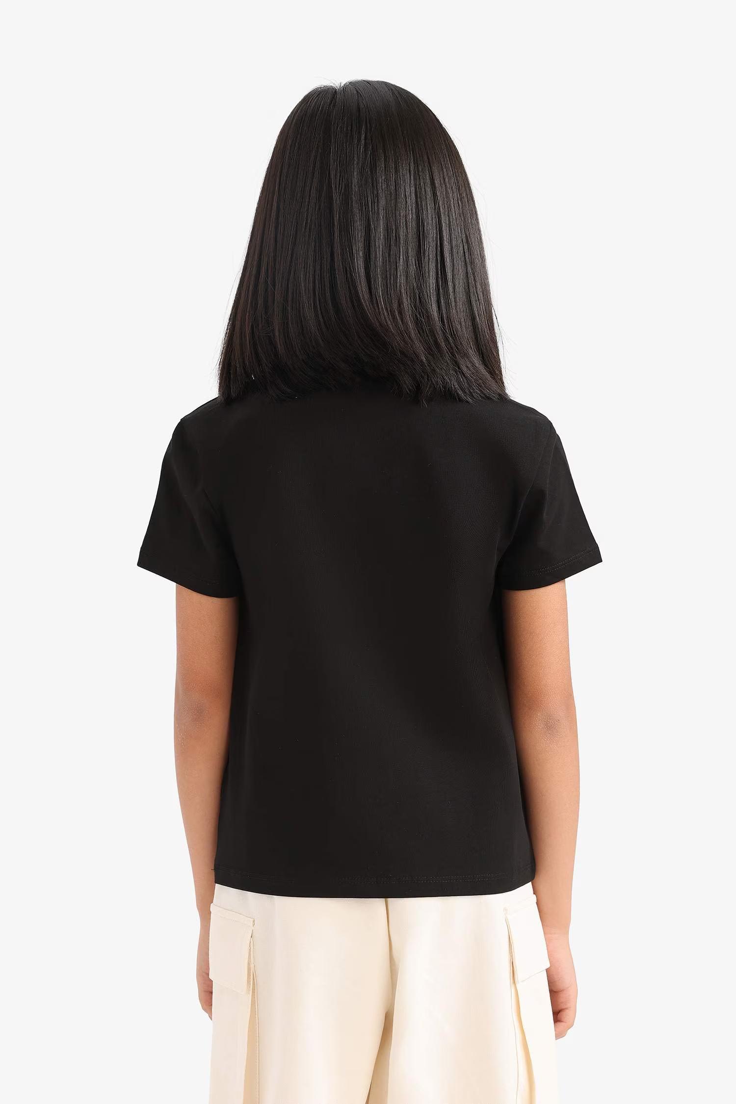 Defacto Kız Çocuk  T-shirt E5900A8/BK81