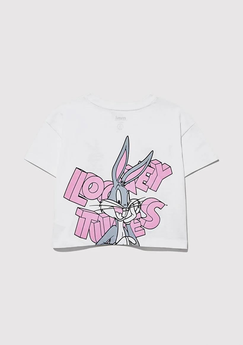 Mavi Bugs Bunny Baskılı Kız Çocuk T-Shirt M7610304-620