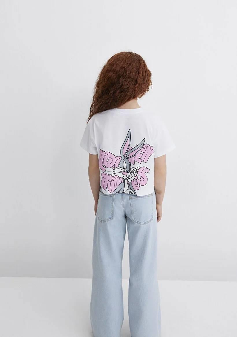 Mavi Bugs Bunny Baskılı Kız Çocuk T-Shirt M7610304-620