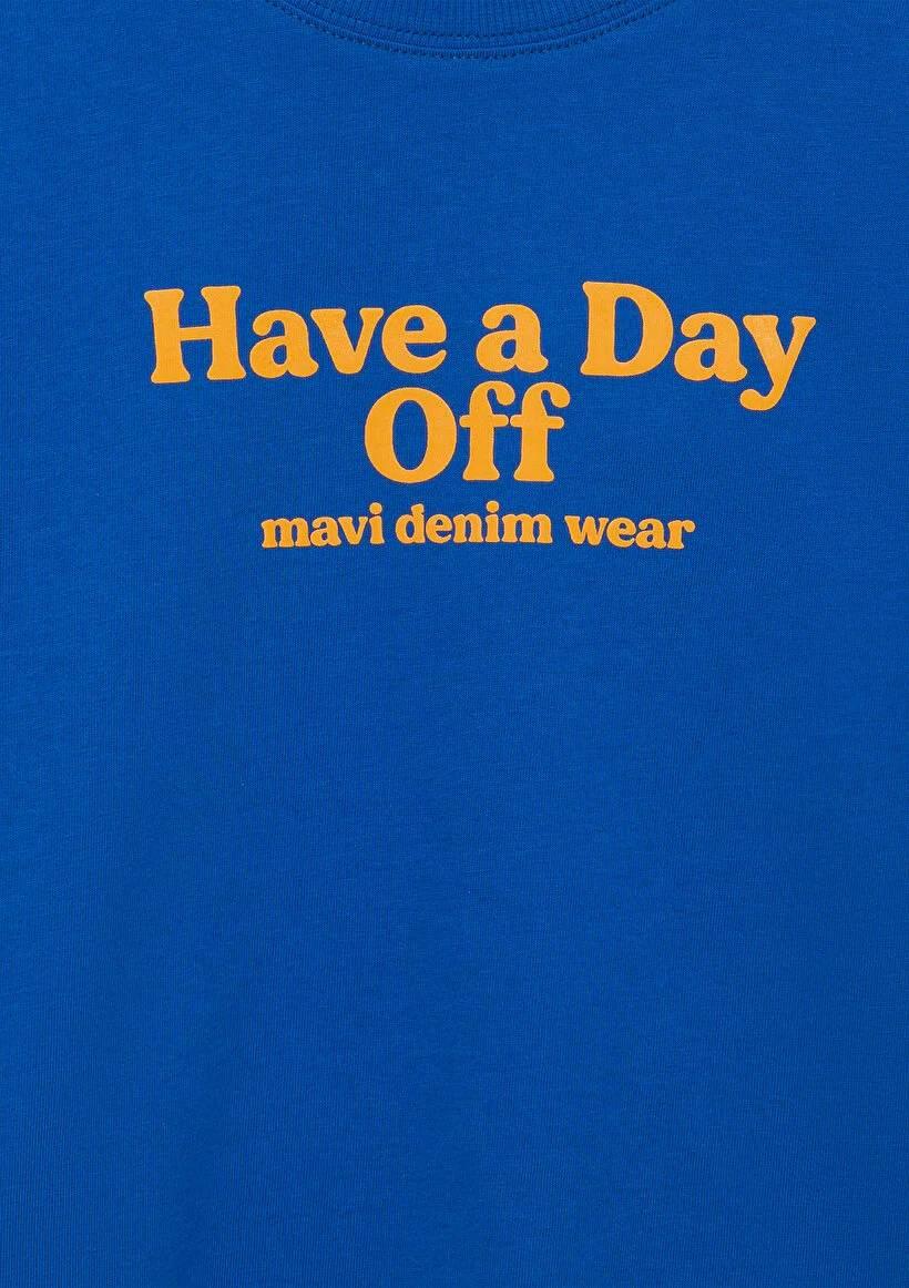 Mavi Have A Day Off Baskılı Erkek Çocuk T-Shirt M6610277-82491