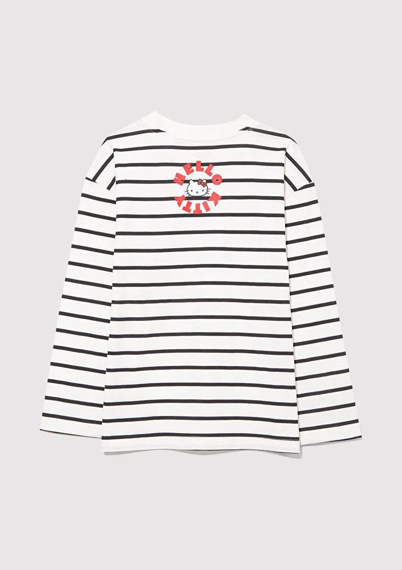 Mavi Hello Kıtty Baskılı Uzun Kol Kız Çocuk T-Shirt M7610306-85308