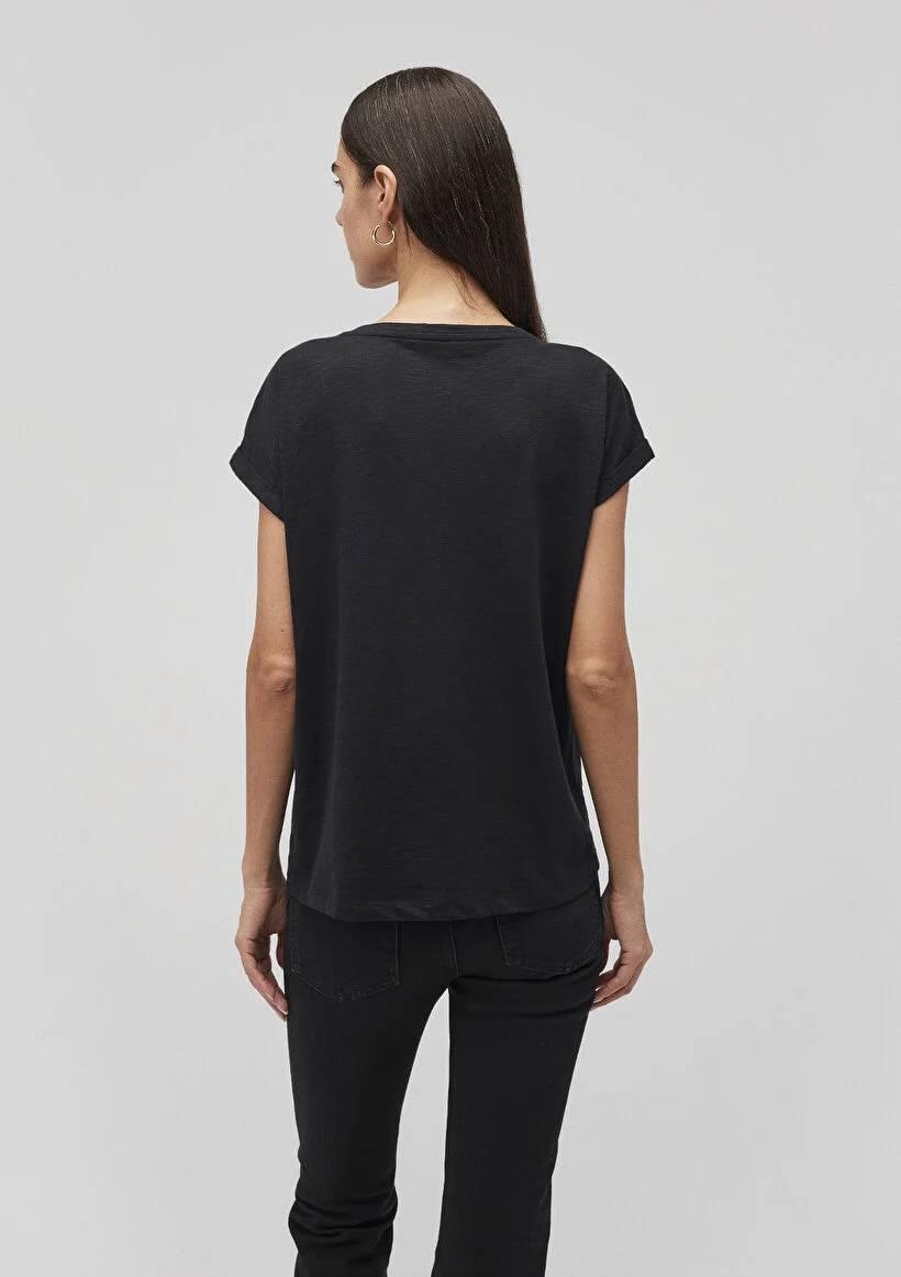 Mavi V Yaka Basıc Kadın T-Shirt M1600961-900