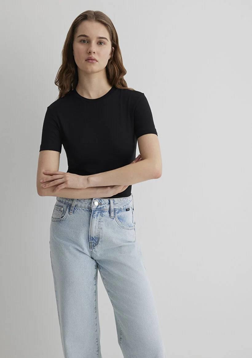 Mavi Yuvarlak Yaka Basıc Kadın T-Shirt M1600963-900