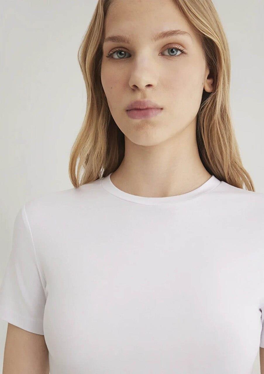 Mavi Yuvarlak Yaka Basıc Kadın T-Shirt M1600963-620