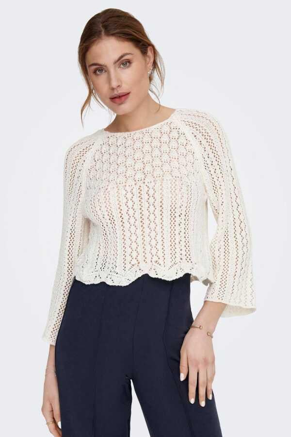 Only Onlnola Lıfe  3/4 Pullover Knt Noos Kadın Kazak 15233173