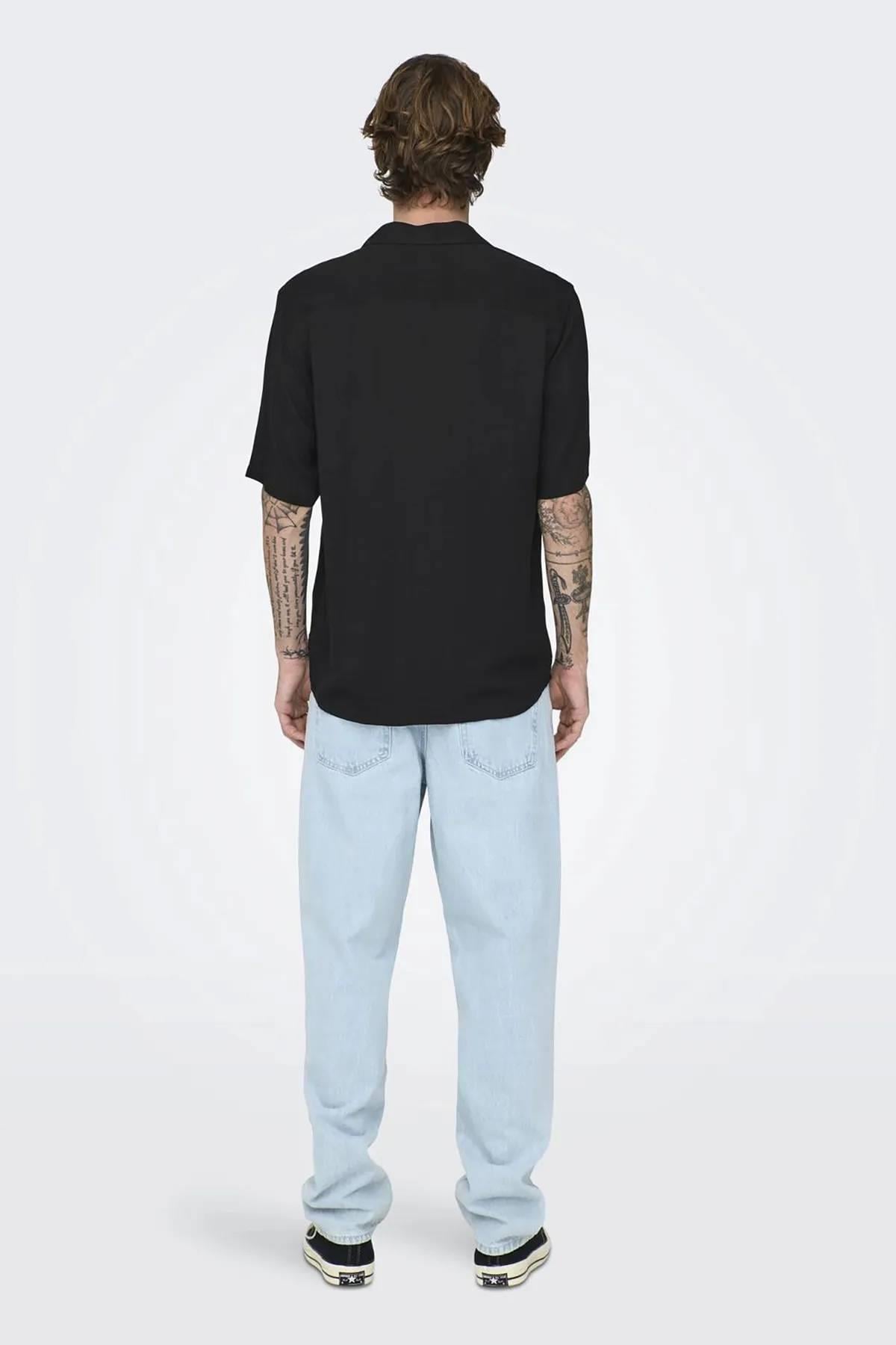 Only & Sons Onsdash Lıfe Reg Vısc Res Ss Shırt Erkek  Gömlek 22024164
