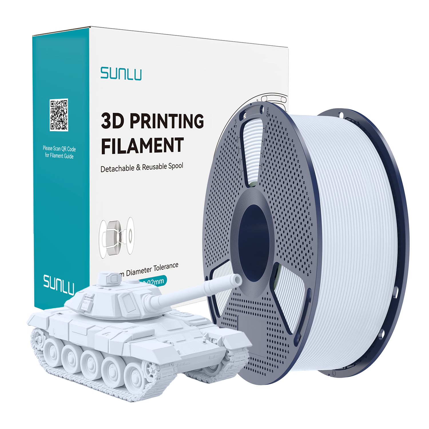 SUNLU High Speed PLA+ Filament White