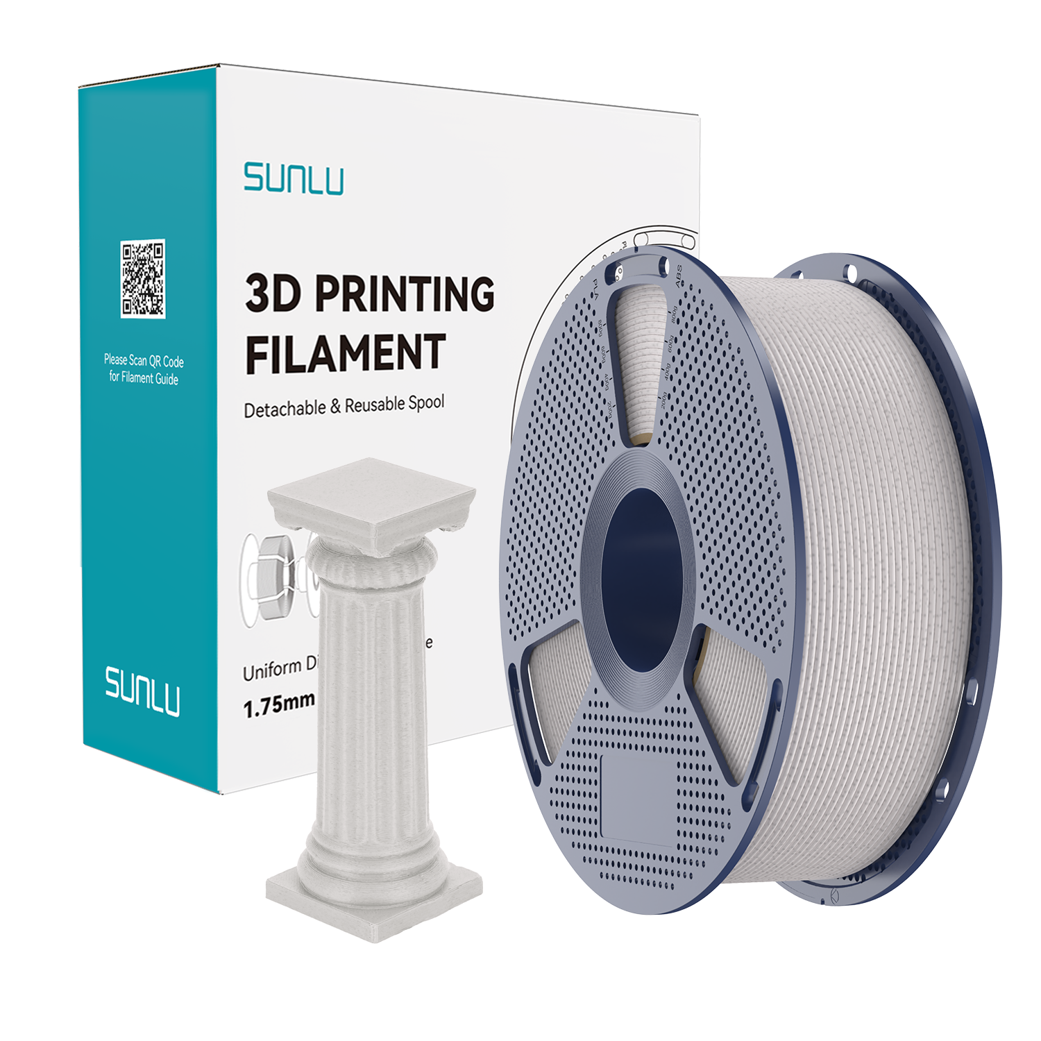 SUNLU High Speed PLA Marble Filament Shadow Storm Marble