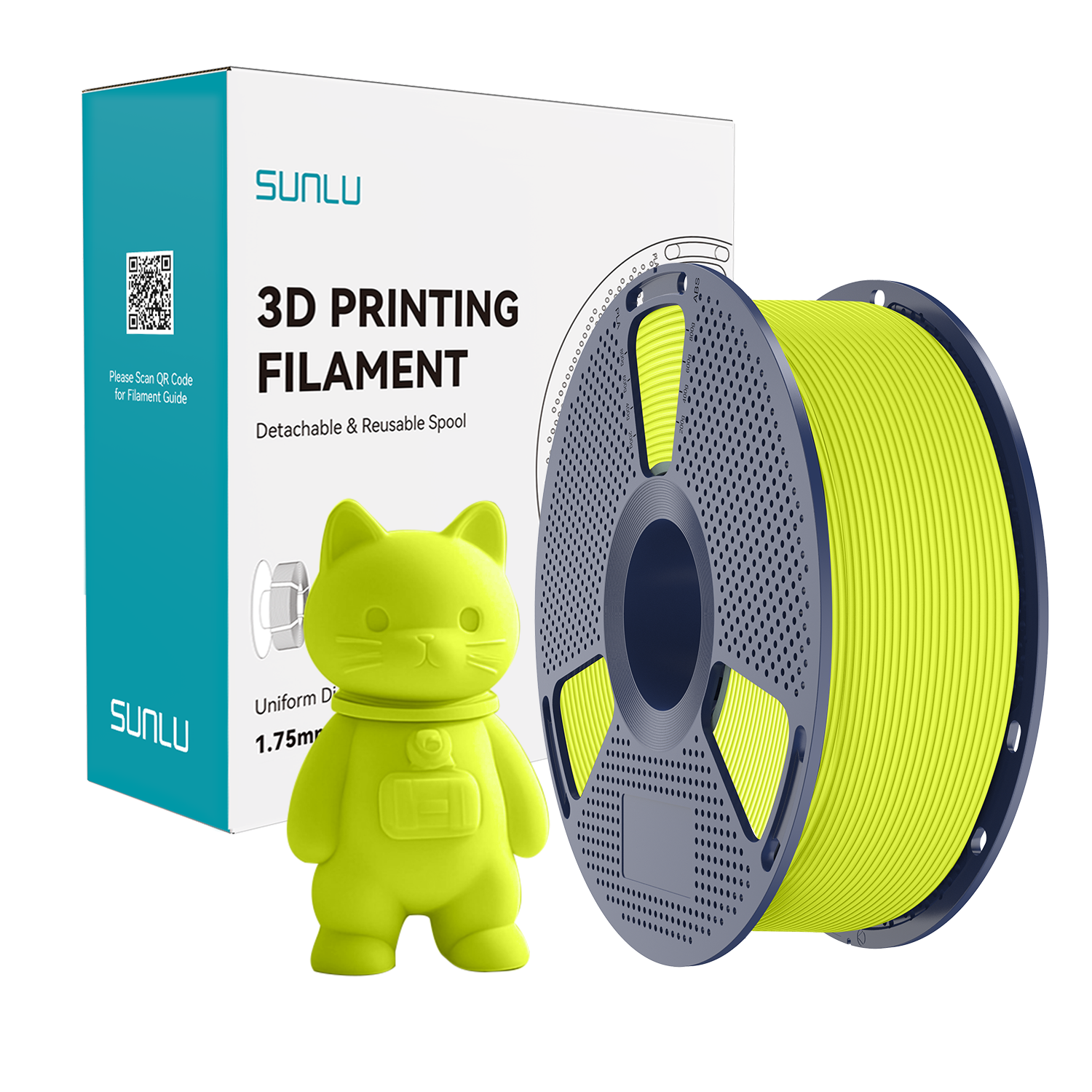 SUNLU Matte PLA Filament Bright Yellow