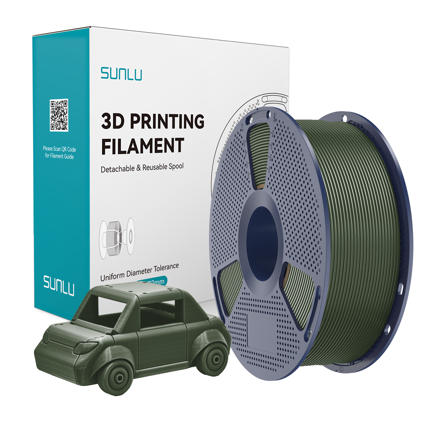 SUNLU PETG Filament Olive Green