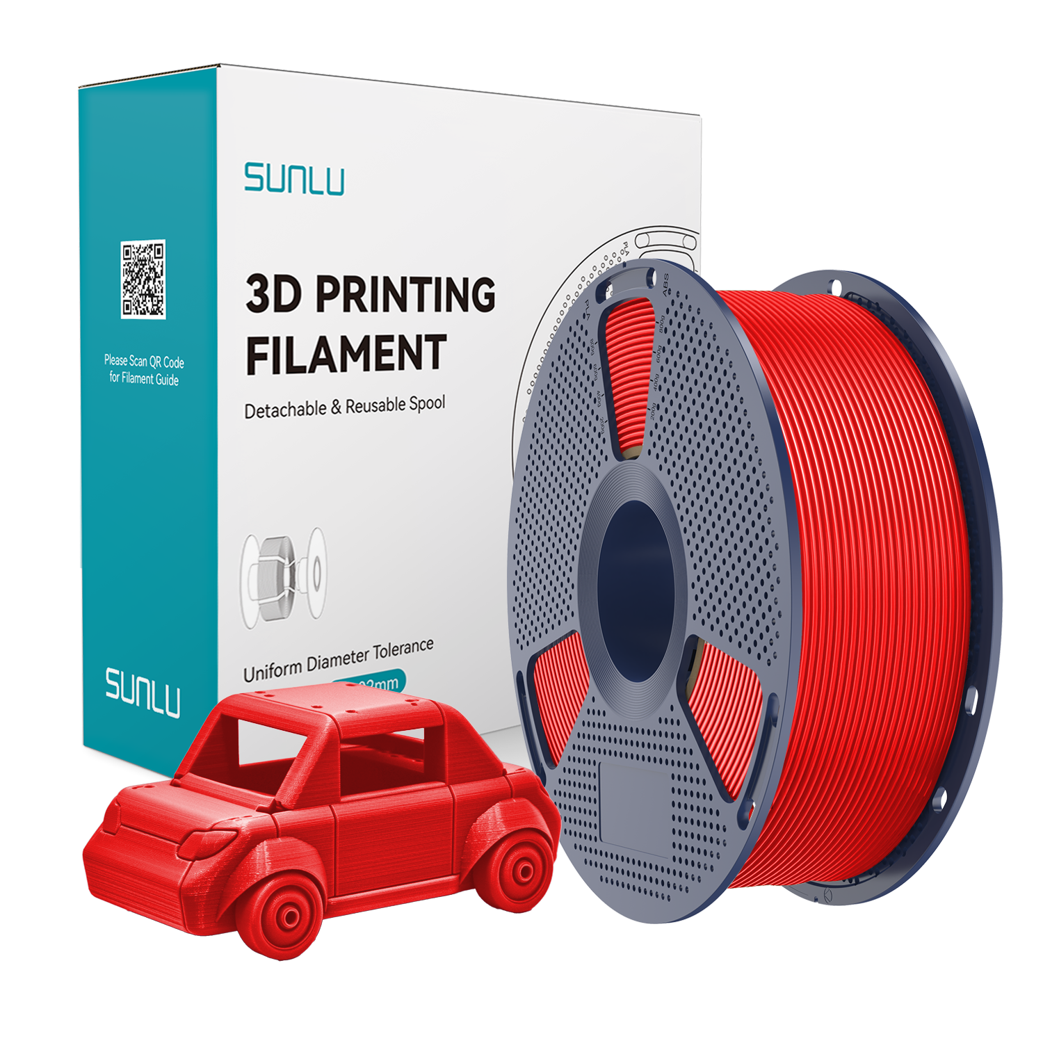 SUNLU PETG Filament Red
