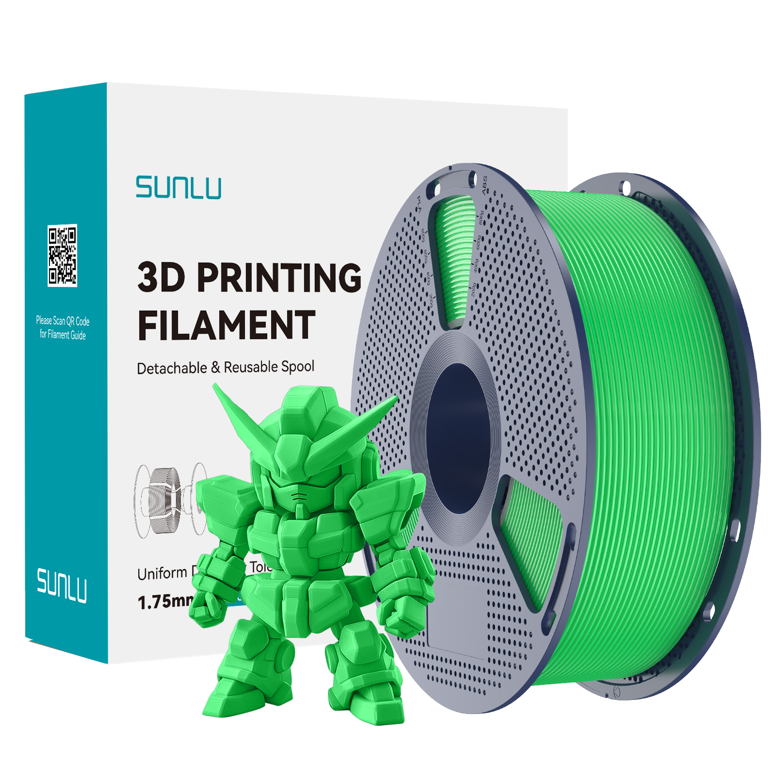 SUNLU PLA+ 2.0 Filament Green