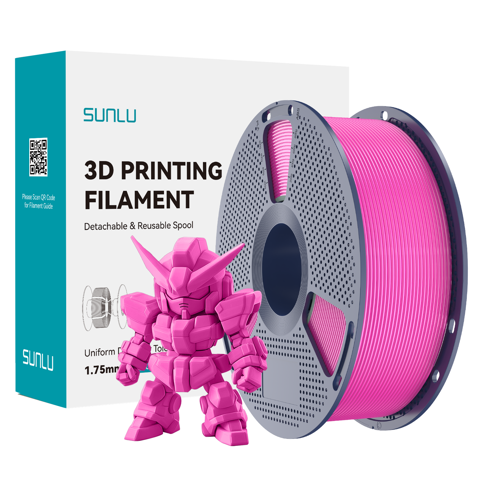 SUNLU PLA+ 2.0 Filament Magenta