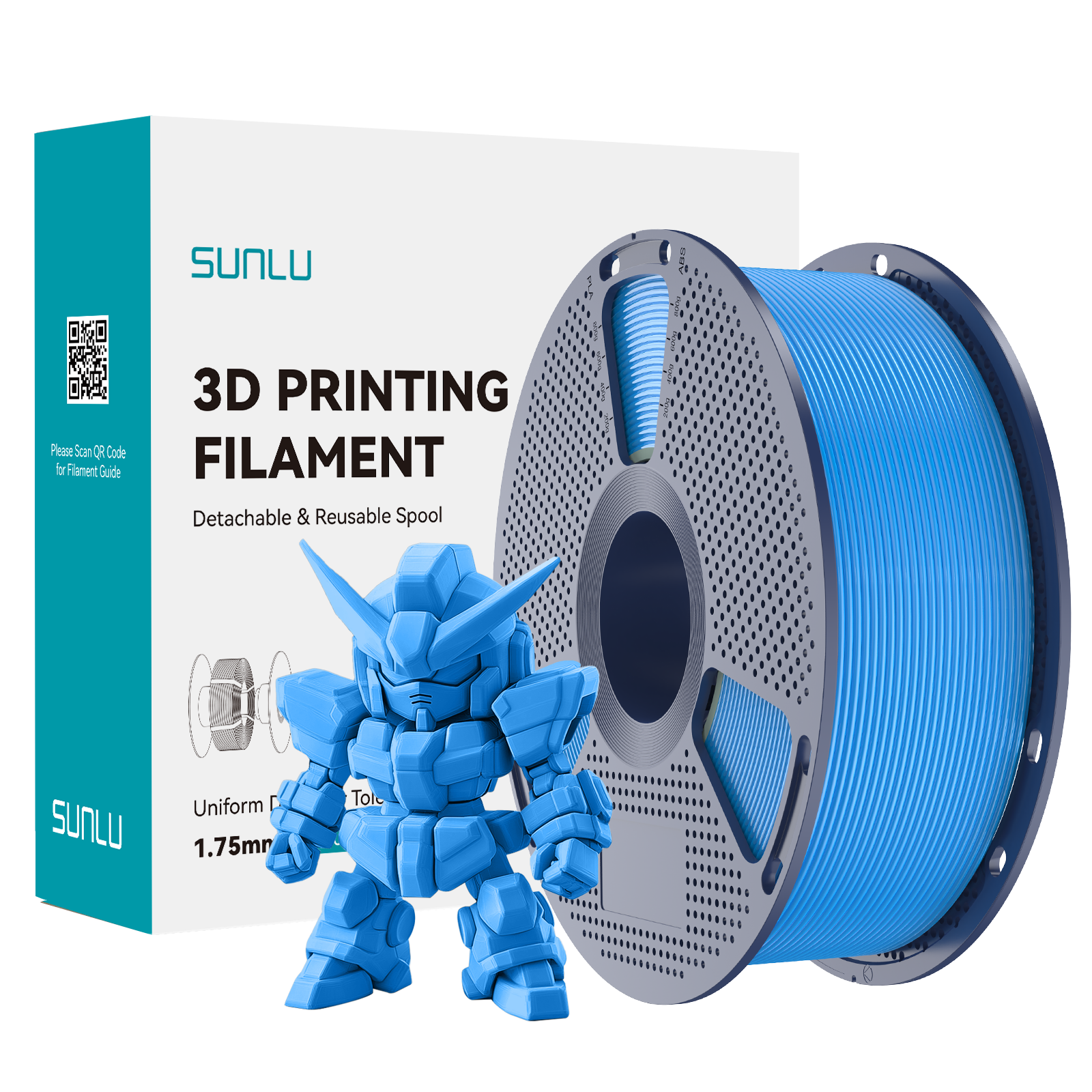 SUNLU PLA+ 2.0 Filament Cyan